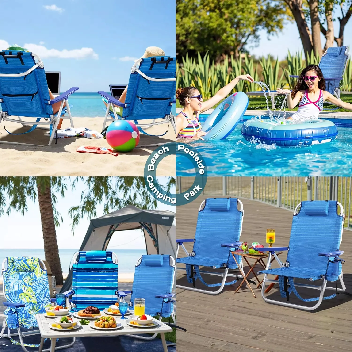 BOSSIN Backpack Beach Chair with Umbrella for Adults - Image 5