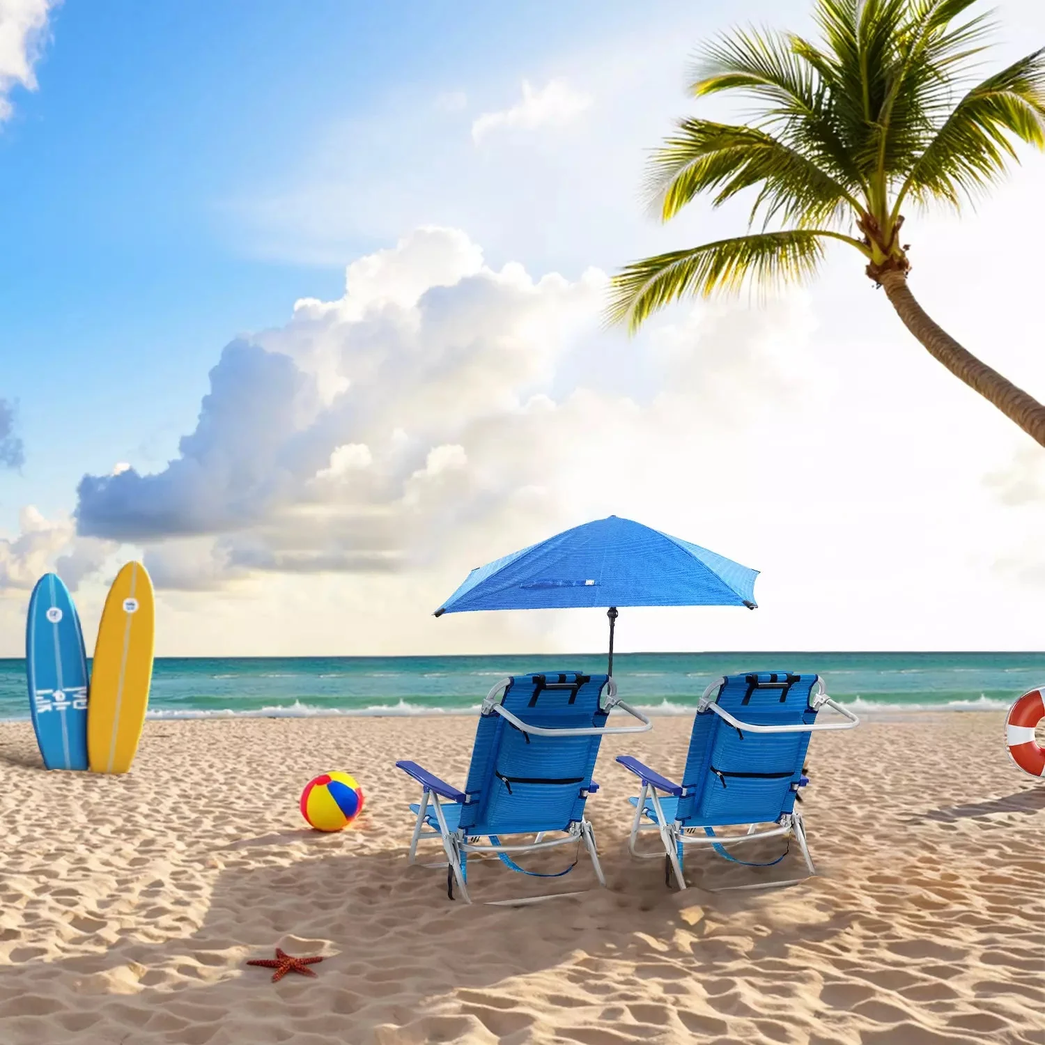 BOSSIN Backpack Beach Chair with Umbrella for Adults - Image 7
