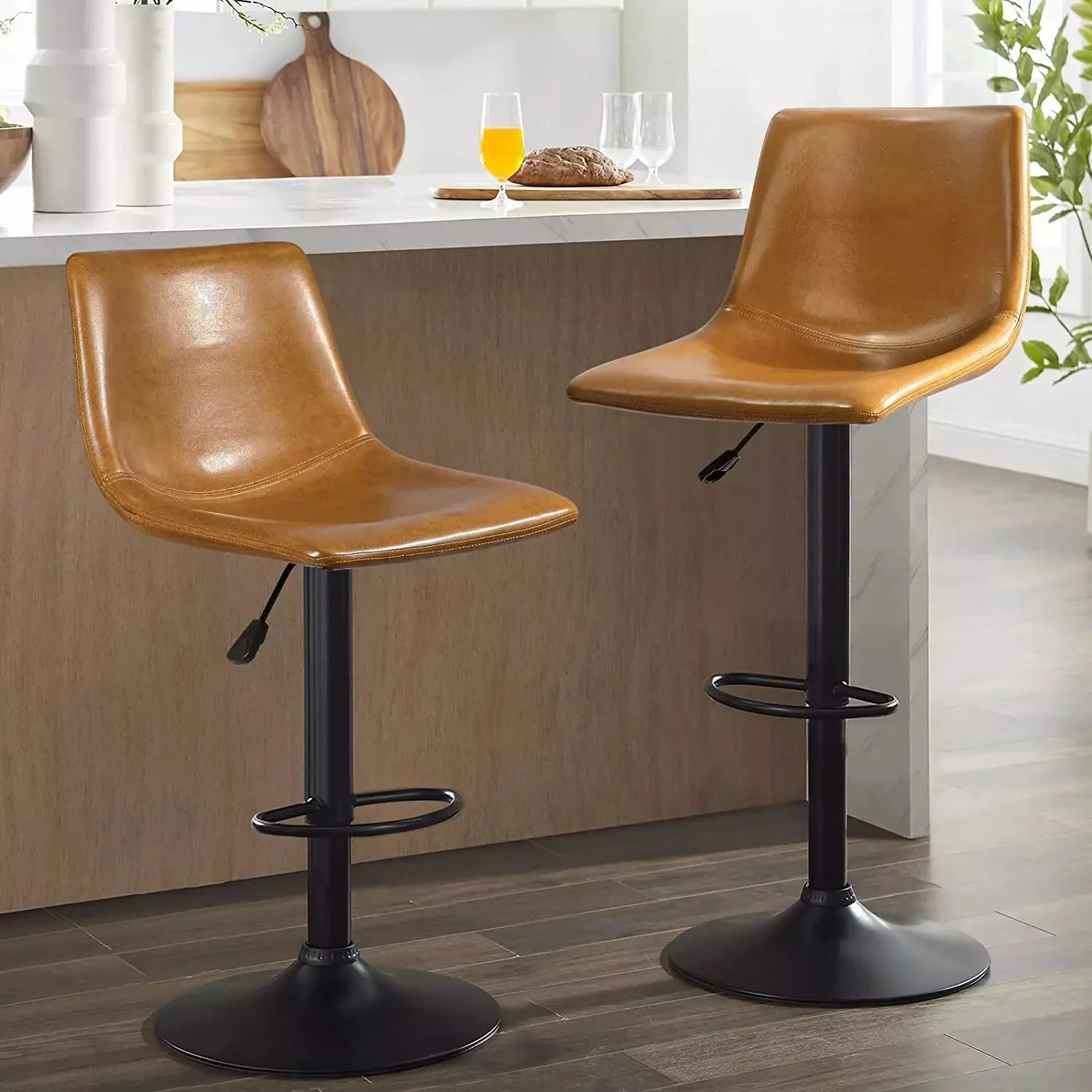 WALEAF Bar Stools Set of 2 Modern Swivel Bar Chairs - Image 17