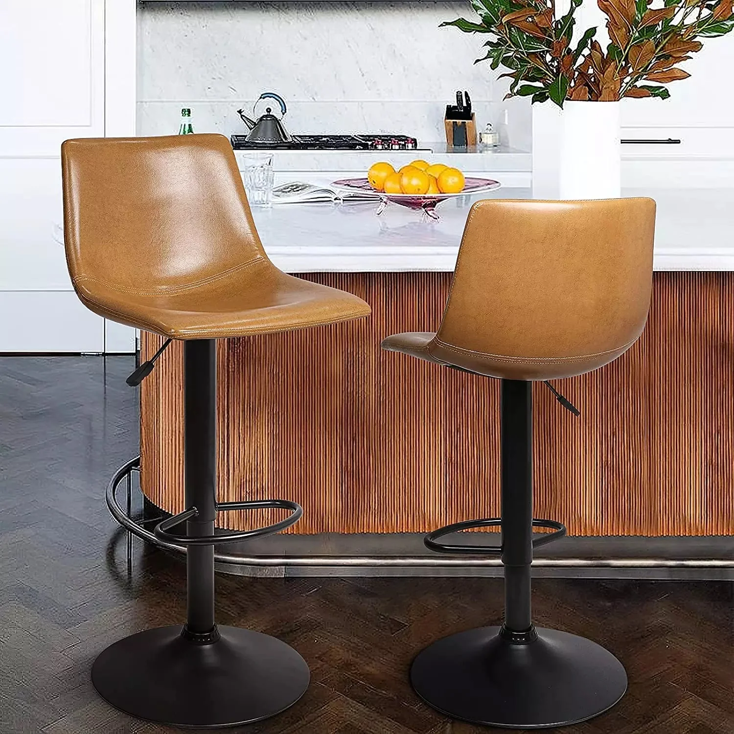 WALEAF Bar Stools Set of 2 Modern Swivel Bar Chairs - Image 19
