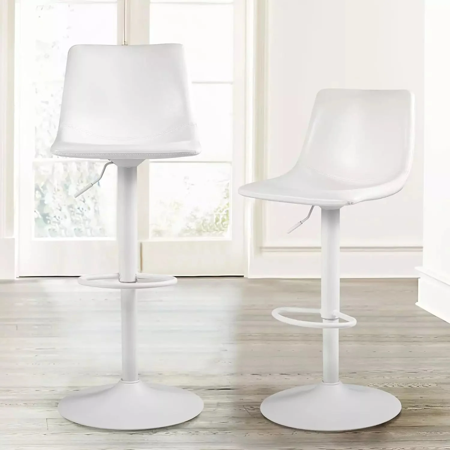 WALEAF Bar Stools Set of 2 Modern Swivel Bar Chairs - Image 29