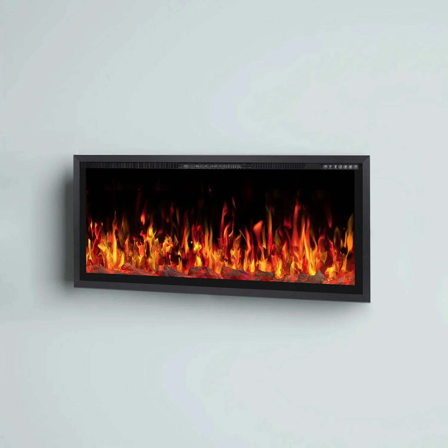 BOSSIN  Electric Fireplace Ultra Narrow Frame &Wider screen with Adjustable Flame Color and Speed,Remote Control with Timer,750/1500W - Image 10