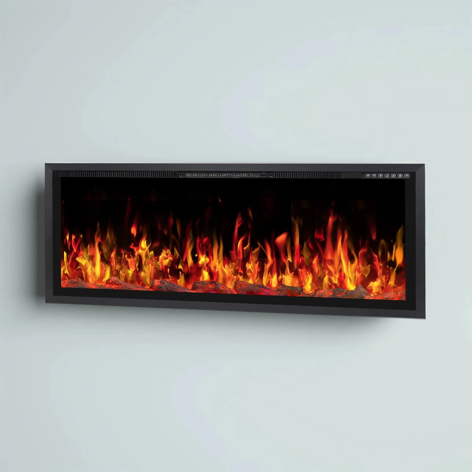 BOSSIN  Electric Fireplace Ultra Narrow Frame &Wider screen with Adjustable Flame Color and Speed,Remote Control with Timer,750/1500W - Image 16