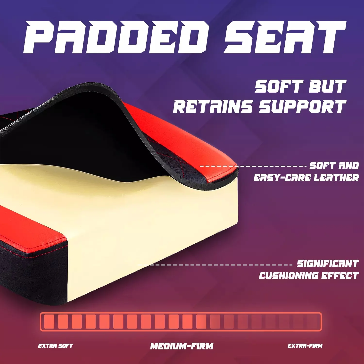 Waleaf Ergonomic Adult Gamer Chair, 330 lb Computer Chair, Racing Gaming Office Chair, Gamer Height Adjustable Swivel Chair with Lumbar Support and Headrest - Image 5