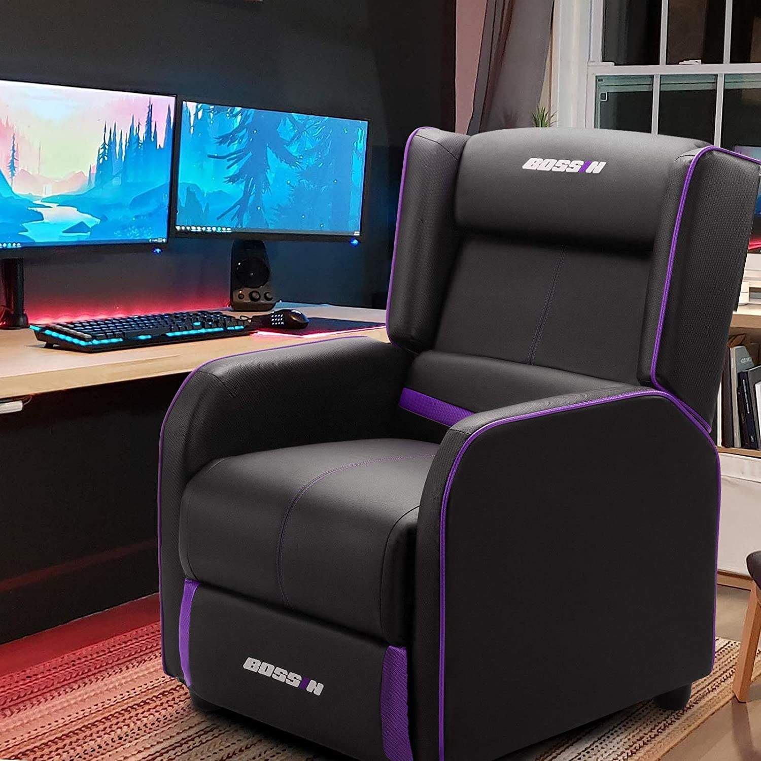 BOSSIN Ergonomic Gaming Recliner Chair,PU Leather Recliner Seating Sofa BGR01 - Image 23