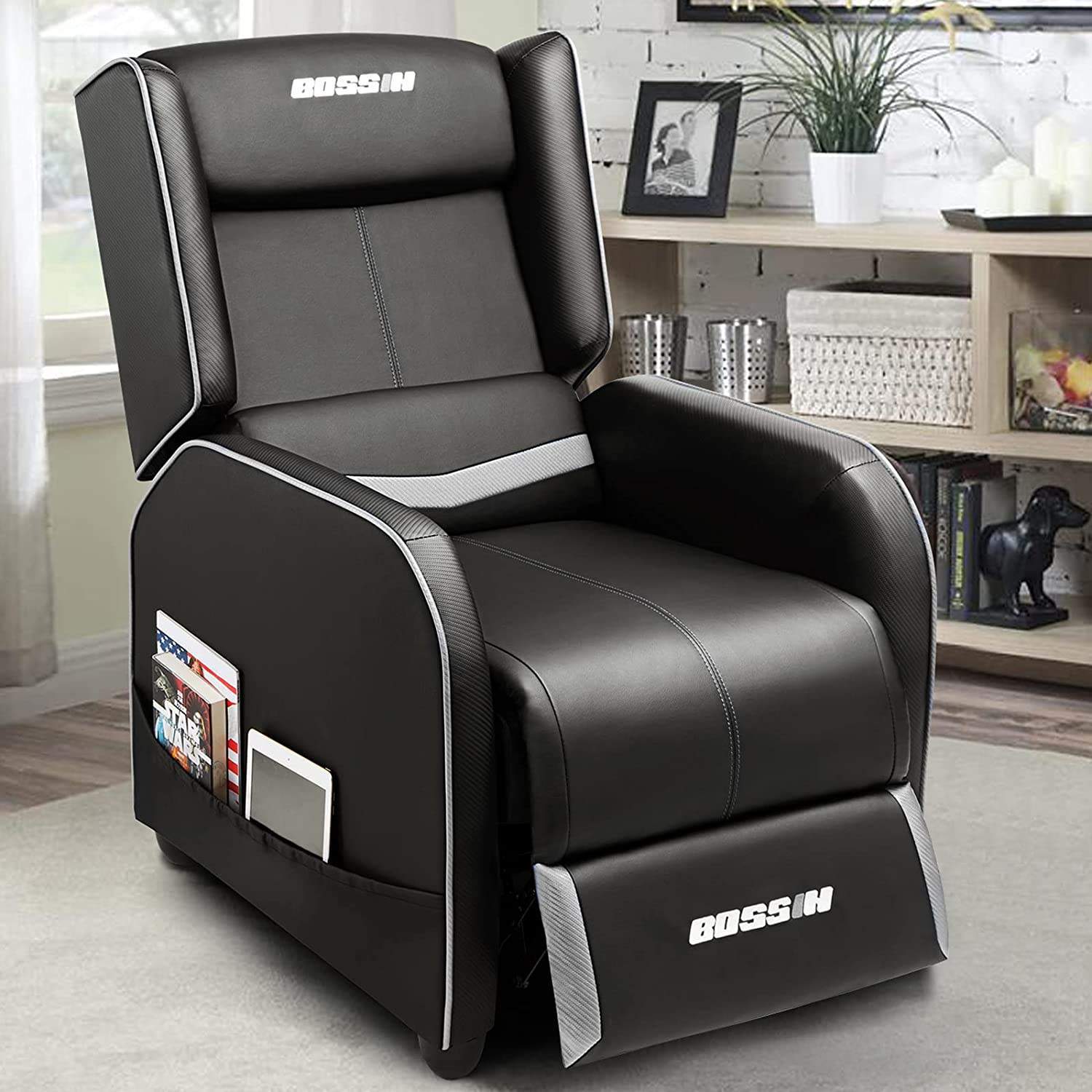 BOSSIN Ergonomic Gaming Recliner Chair,PU Leather Recliner Seating Sofa BGR01 - Image 8