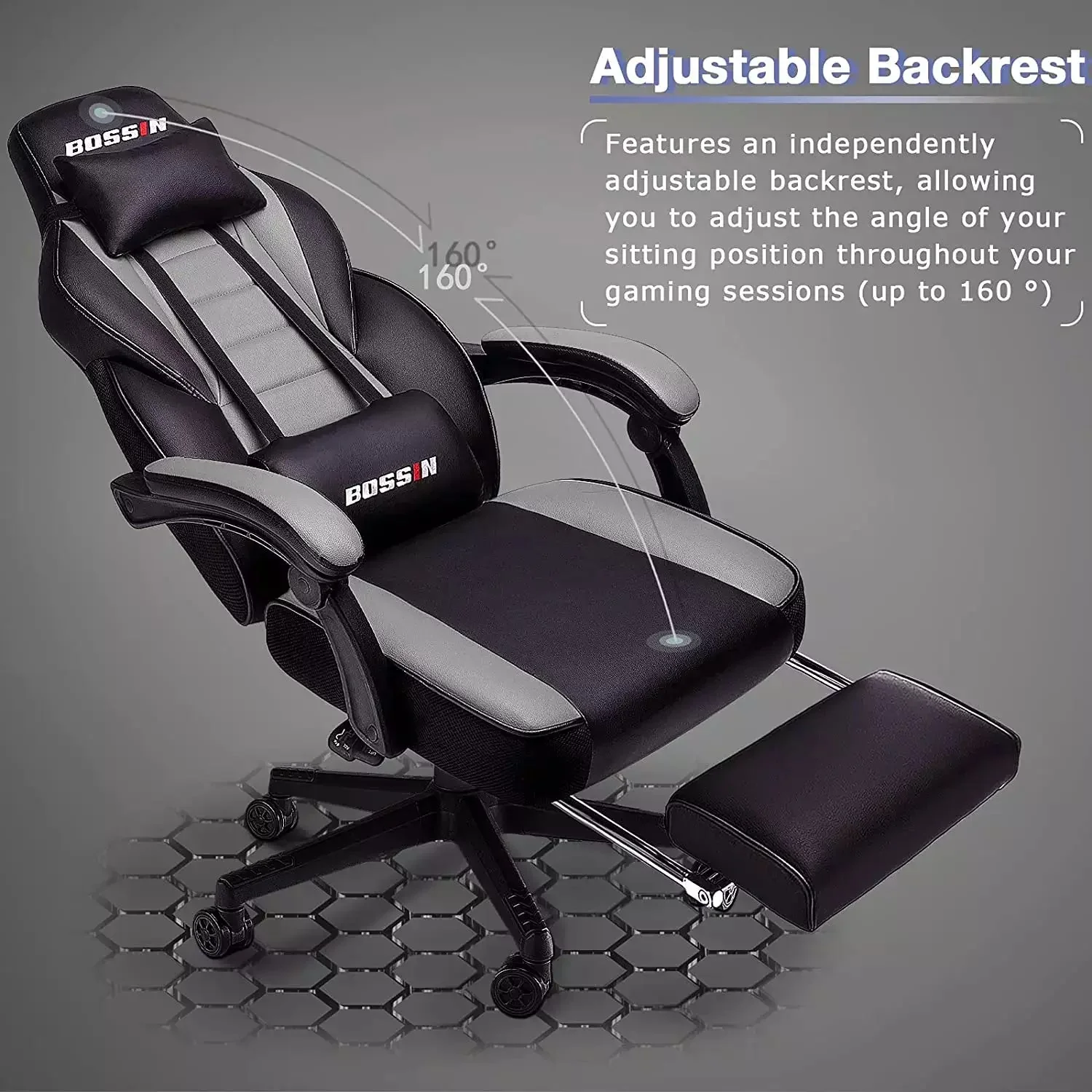 BOSSIN Big and Tall Heavy Duty PC Gaming Chair, Design for Big Guy BGC01 - Image 13