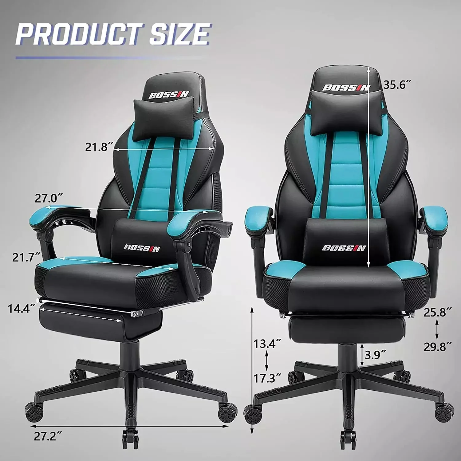 BOSSIN Big and Tall Heavy Duty PC Gaming Chair, Design for Big Guy BGC01 - Image 33