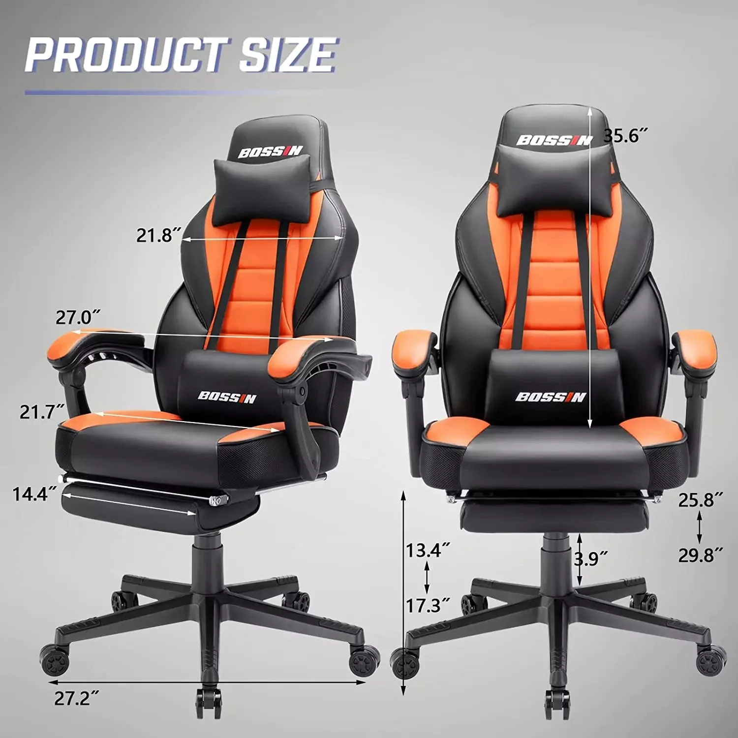 BOSSIN Big and Tall Heavy Duty PC Gaming Chair, Design for Big Guy BGC01 - Image 56