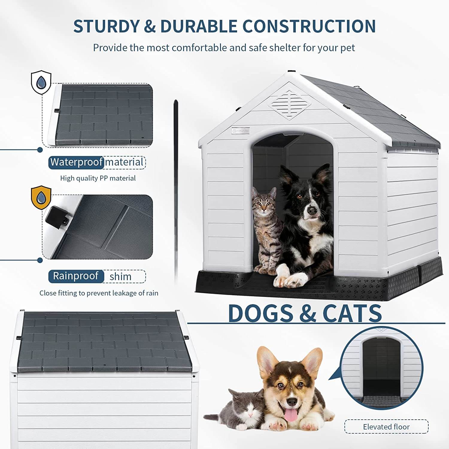 Vitesse Indoor/Outdoor Durable Dog House with Air Vents and Elevated Floor - Image 15