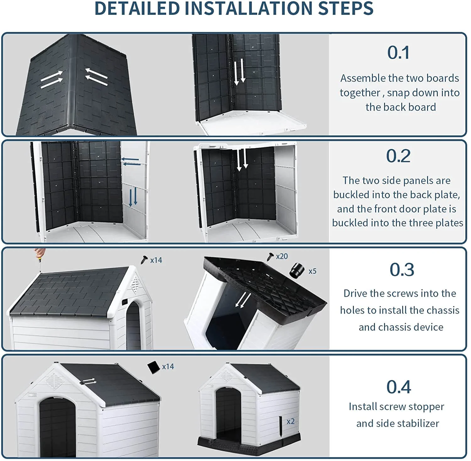 Vitesse Indoor/Outdoor Durable Dog House with Air Vents and Elevated Floor - Image 16