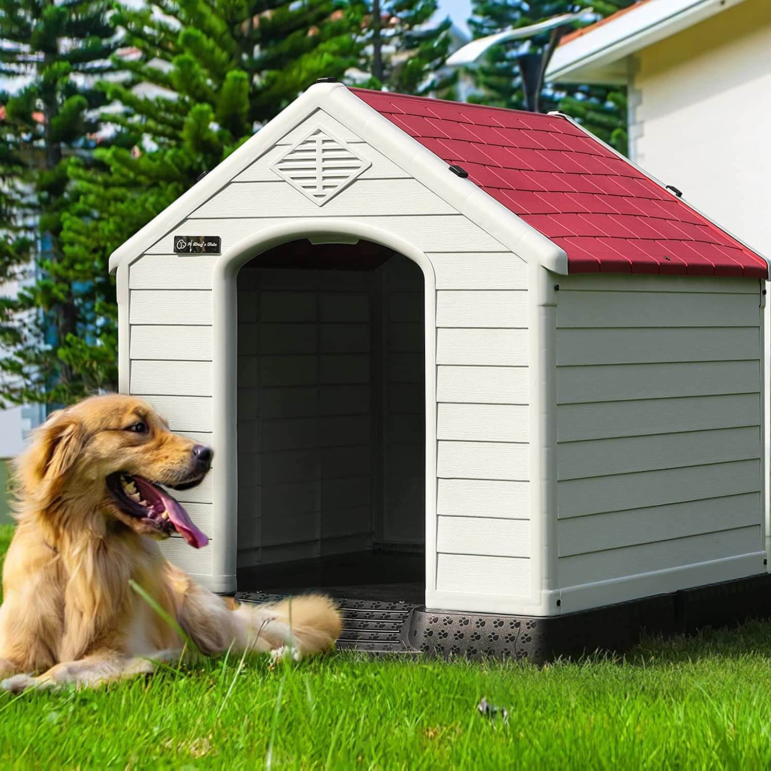 Vitesse Indoor/Outdoor Durable Dog House with Air Vents and Elevated Floor - Image 19