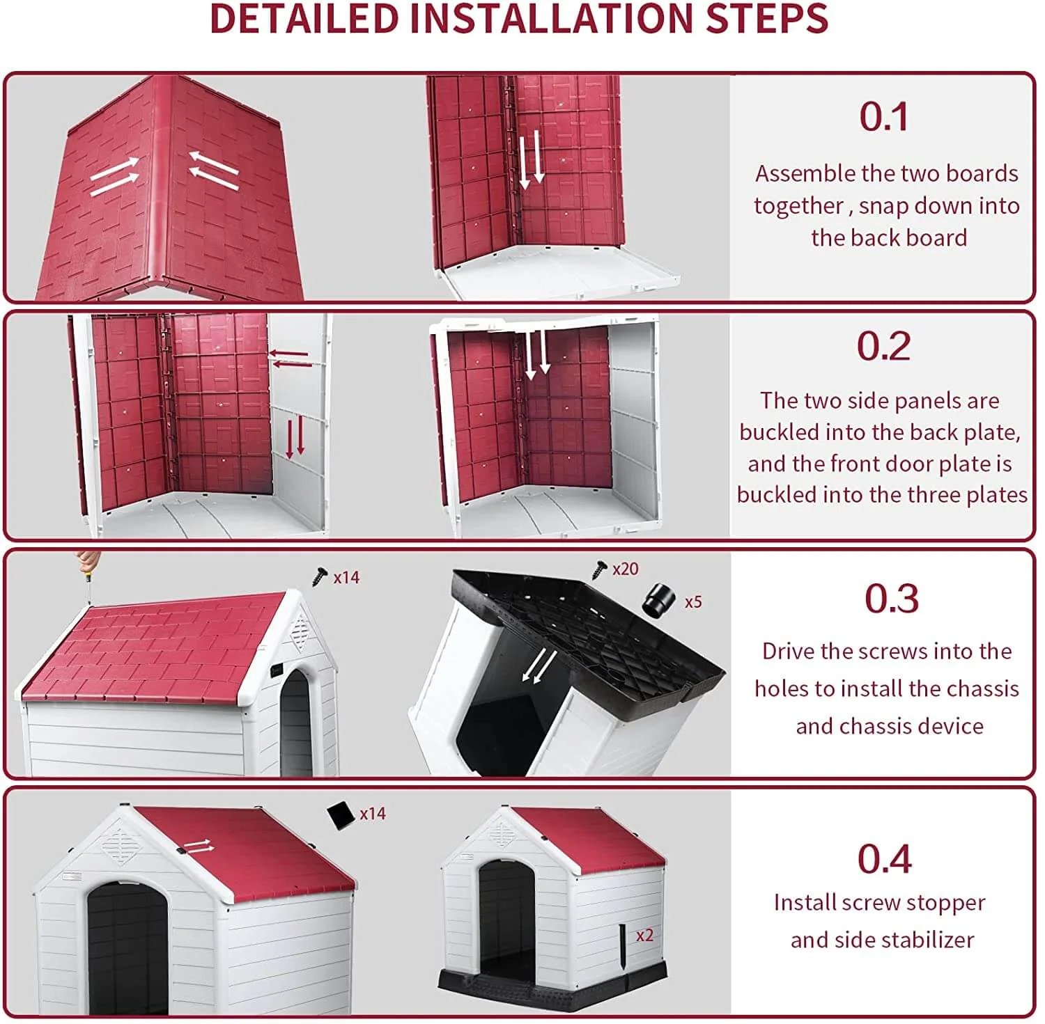 Vitesse Indoor/Outdoor Durable Dog House with Air Vents and Elevated Floor - Image 25