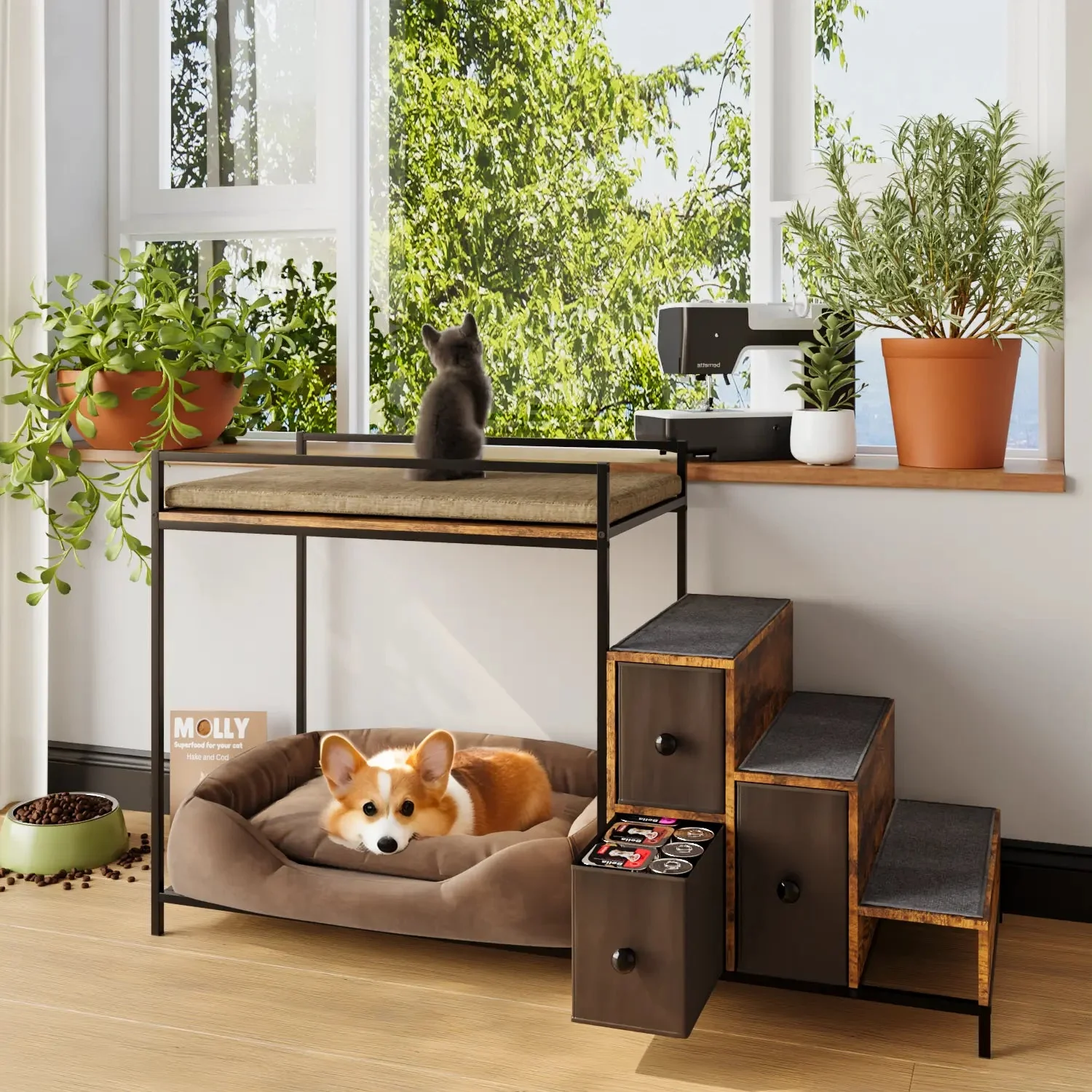 BOSSIN Pet Window Perch with Stairs - Image 10
