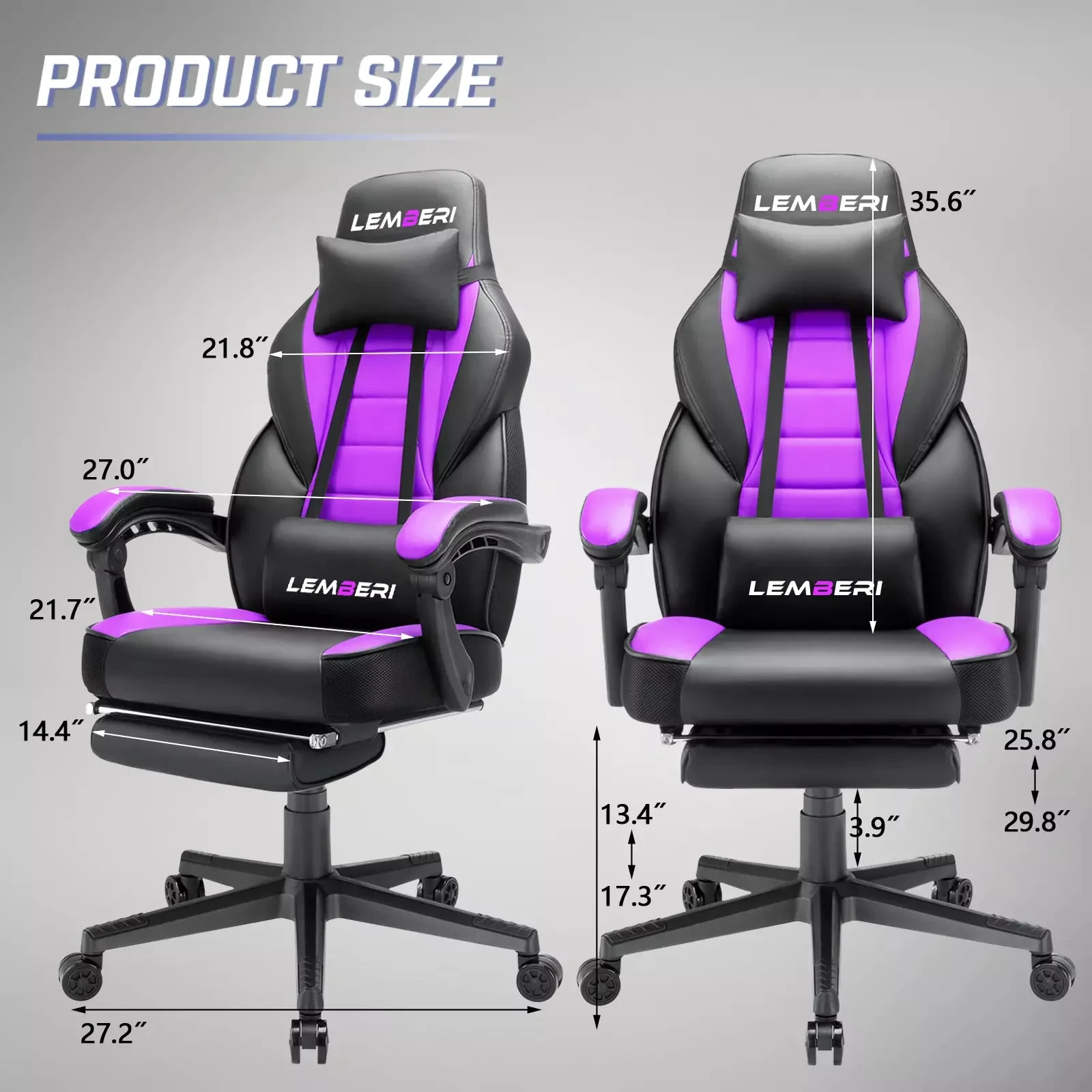 LEMBERI Big and Tall Heavy Duty PC Gaming Chair, Design for Big Guy LGC01 - Image 19