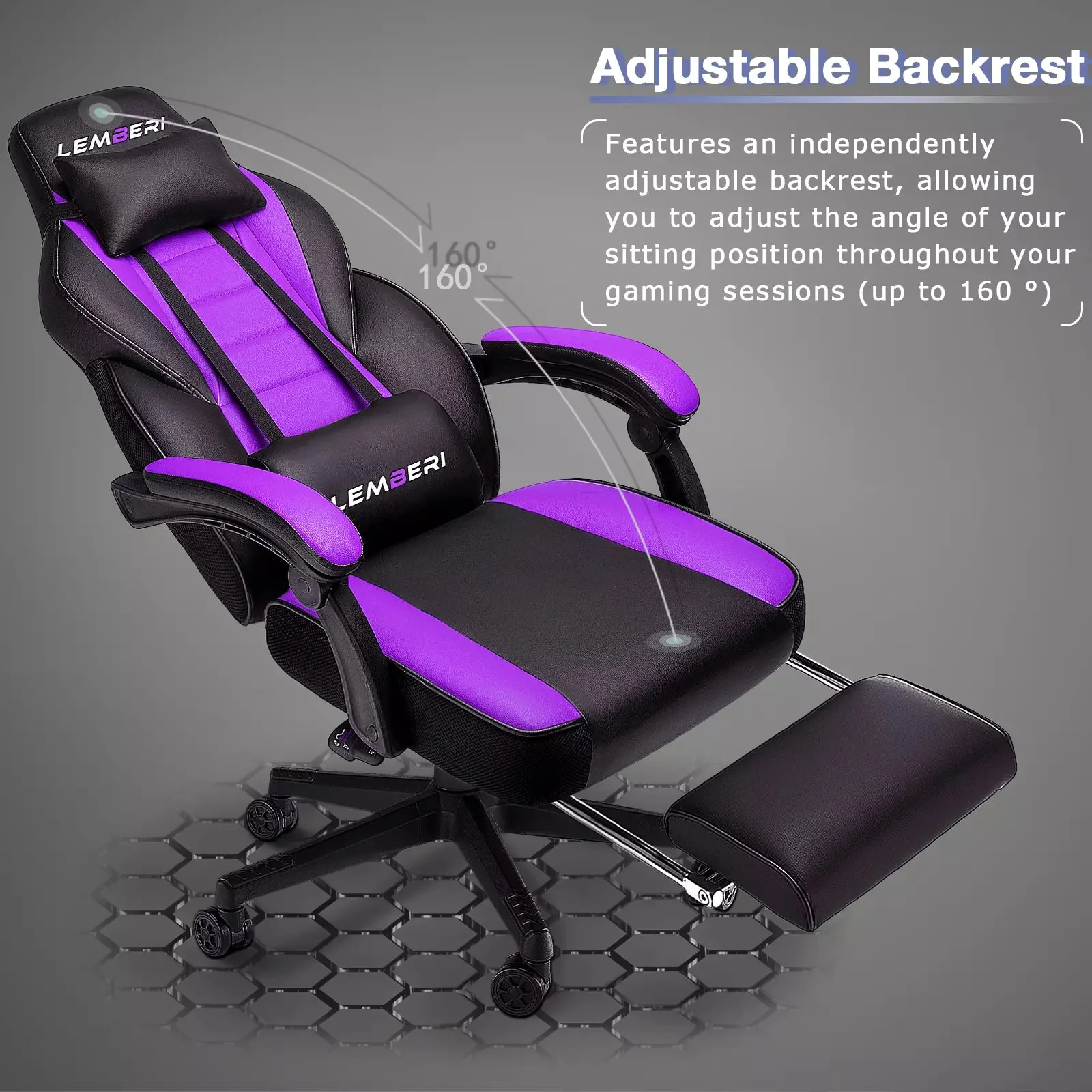 LEMBERI Big and Tall Heavy Duty PC Gaming Chair, Design for Big Guy LGC01 - Image 20