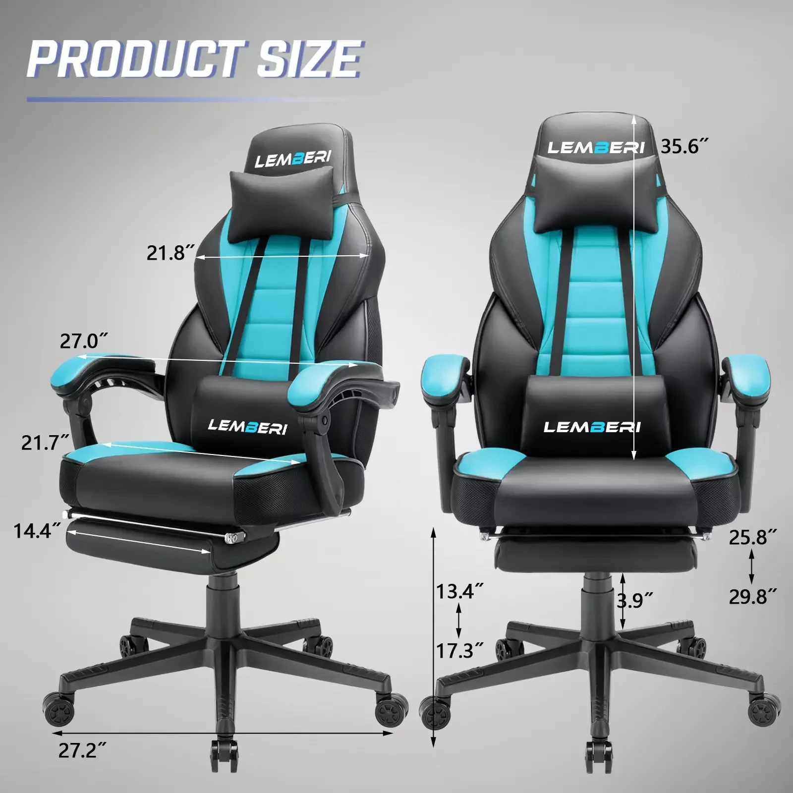 LEMBERI Big and Tall Heavy Duty PC Gaming Chair, Design for Big Guy LGC01 - Image 27