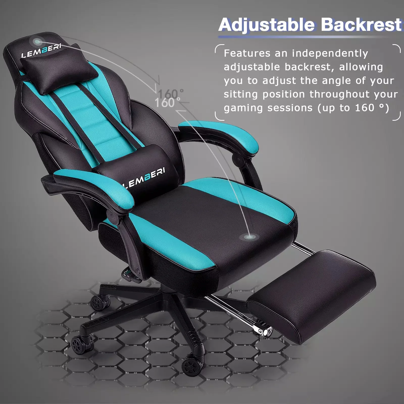 LEMBERI Big and Tall Heavy Duty PC Gaming Chair, Design for Big Guy LGC01 - Image 28