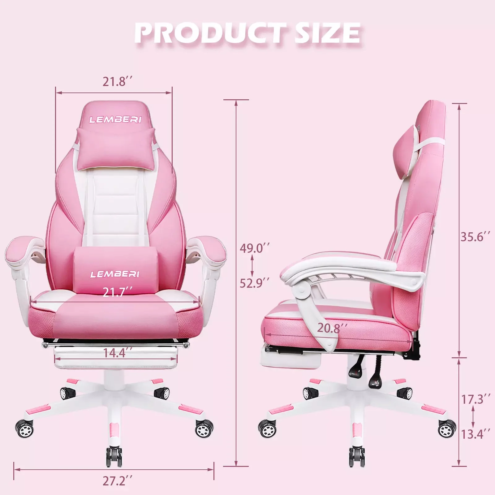LEMBERI Big and Tall Heavy Duty PC Gaming Chair, Design for Big Guy LGC01 - Image 47