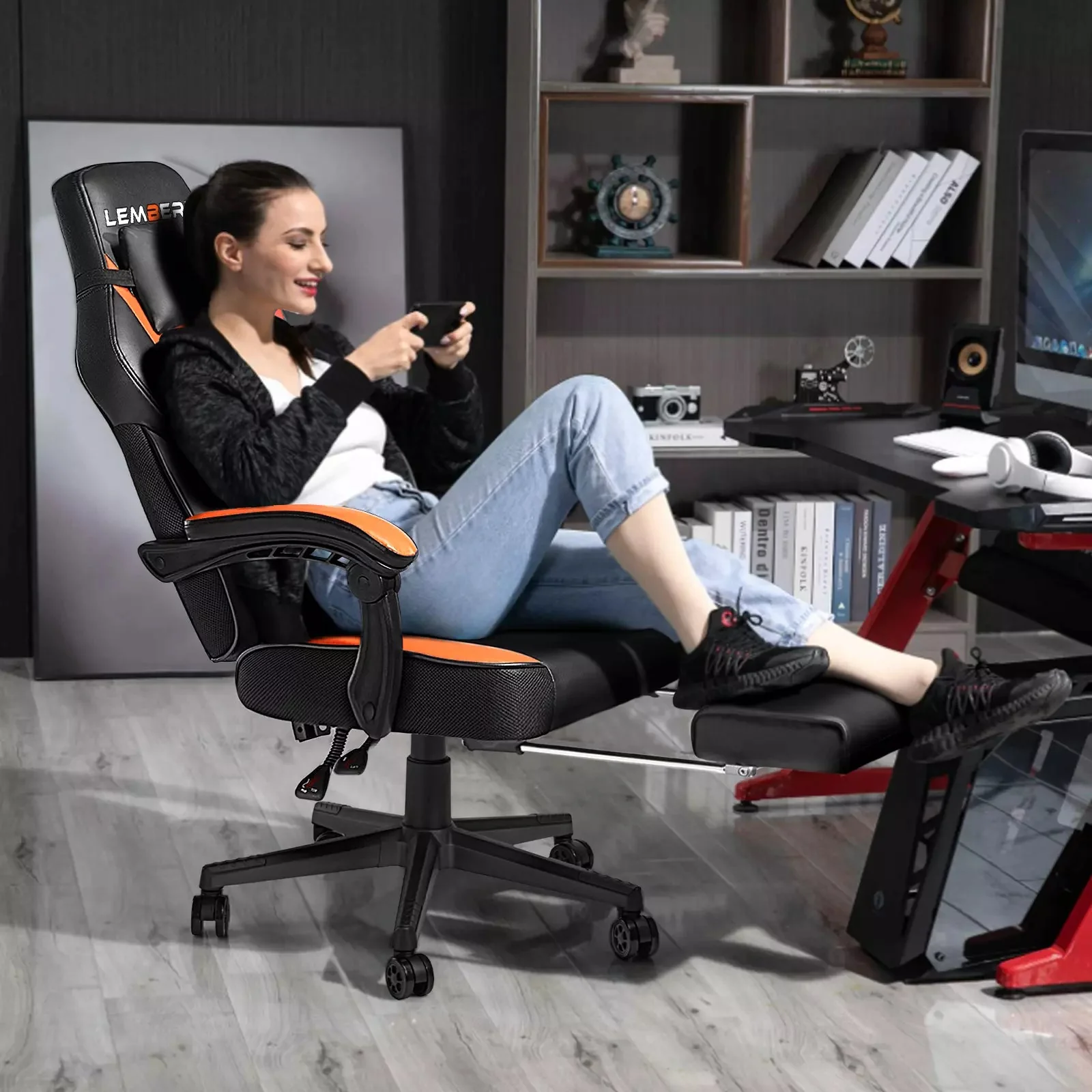 LEMBERI Big and Tall Heavy Duty PC Gaming Chair, Design for Big Guy LGC01 - Image 49