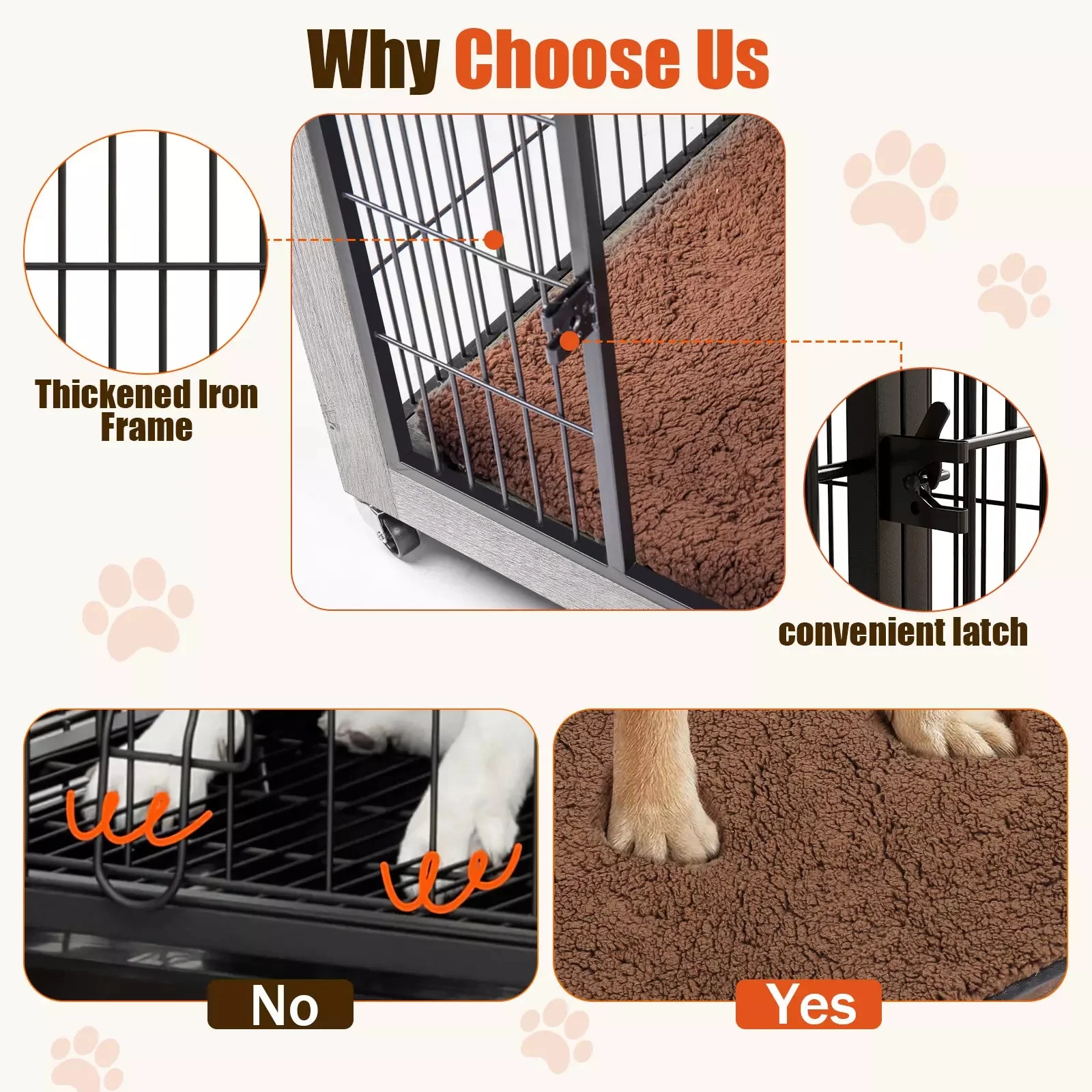 LEMBERI Dog Crate Furniture with Cushion - Image 4