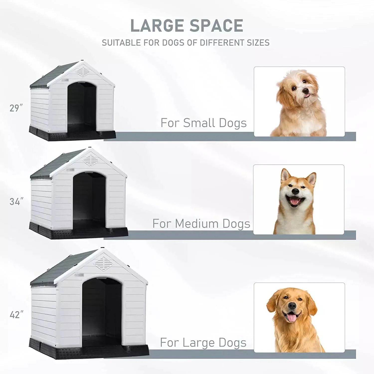 LEMBERI Indoor/Outdoor Durable Dog House with Air Vents and Elevated Floor DH01 - Image 13