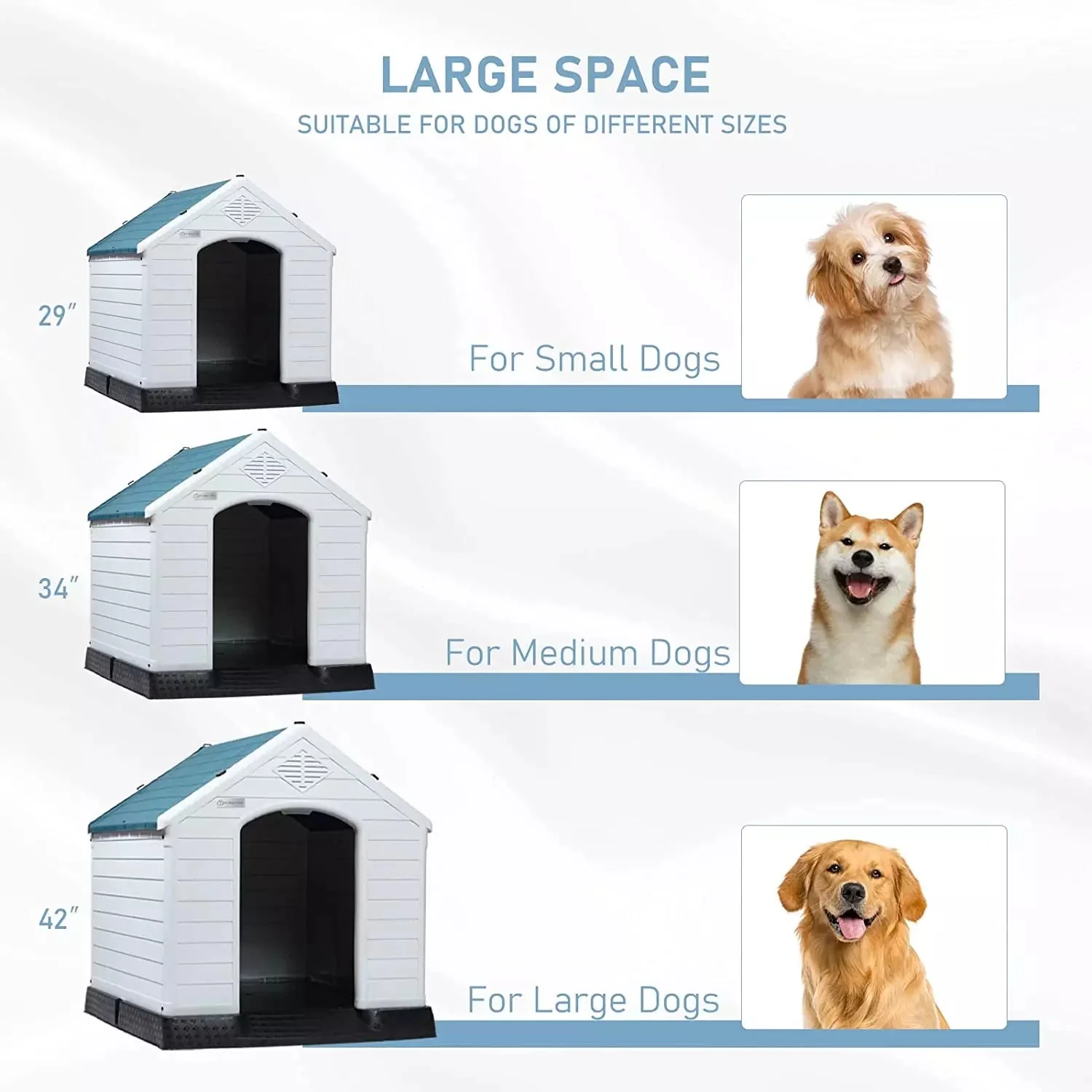 LEMBERI Indoor/Outdoor Durable Dog House with Air Vents and Elevated Floor DH01 - Image 29