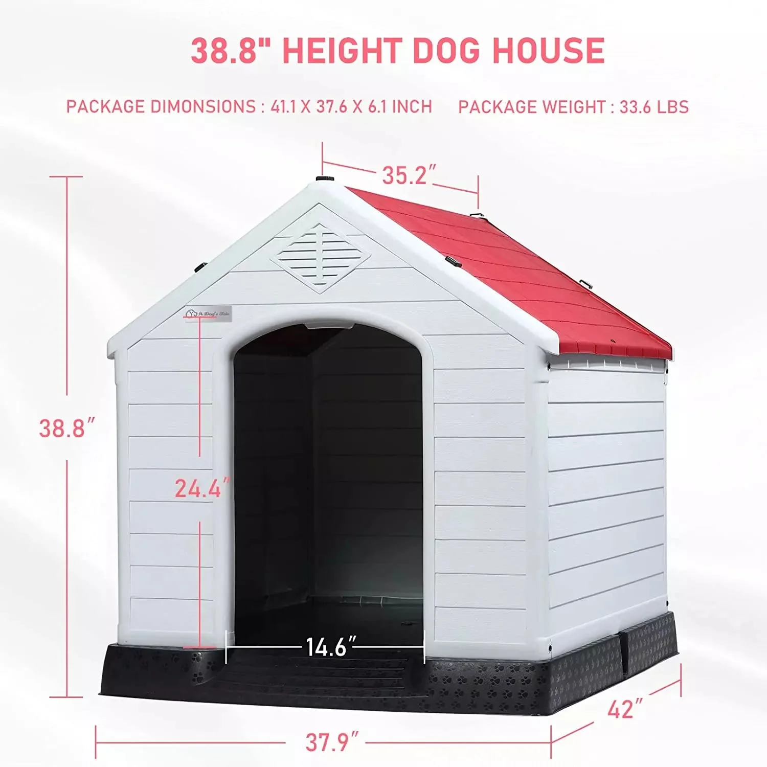LEMBERI Indoor/Outdoor Durable Dog House with Air Vents and Elevated Floor DH01 - Image 47