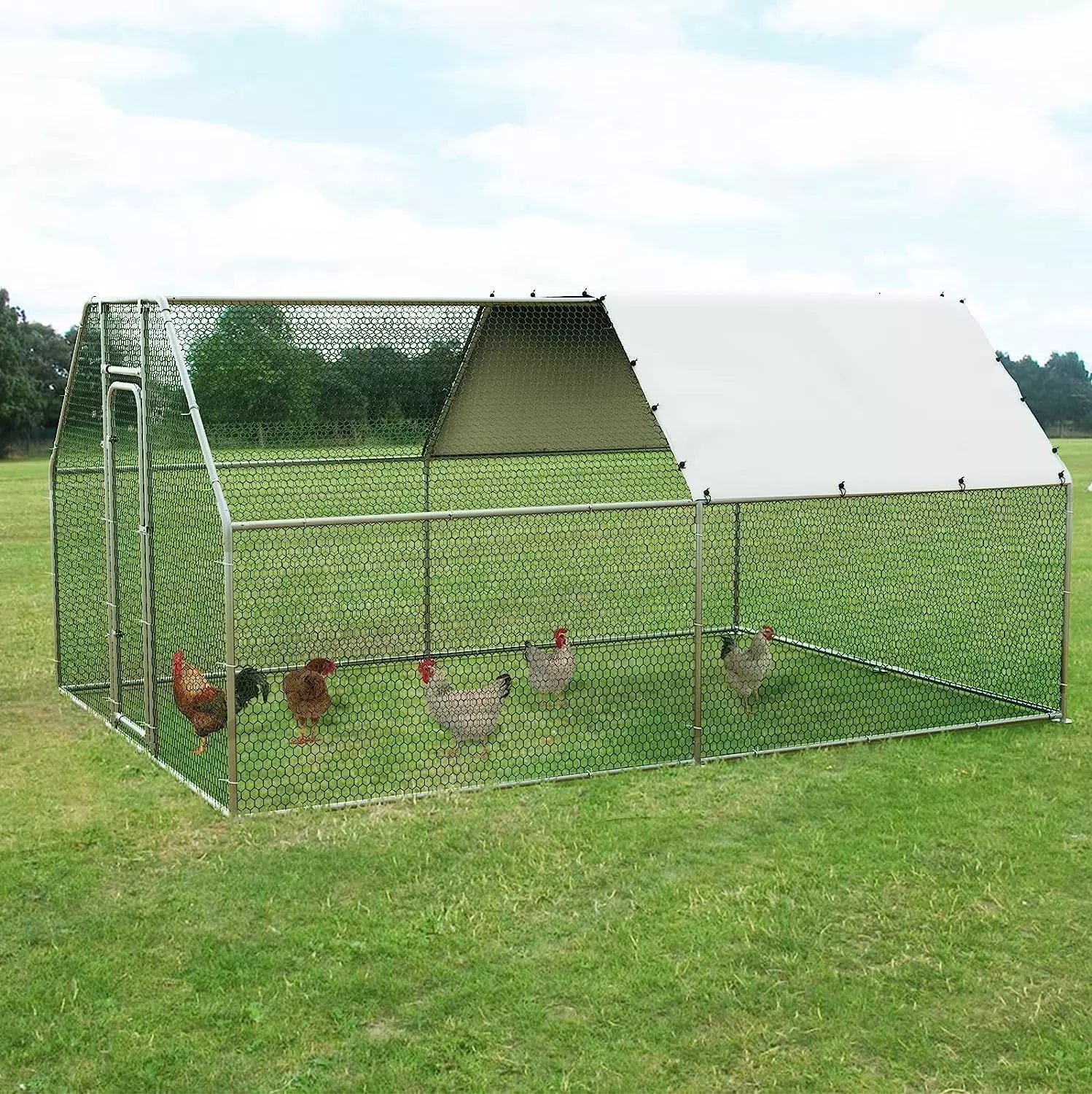 LEMBERI Large Metal Chicken Coop with Waterproof and Anti-UV Cover CC02 - Image 16
