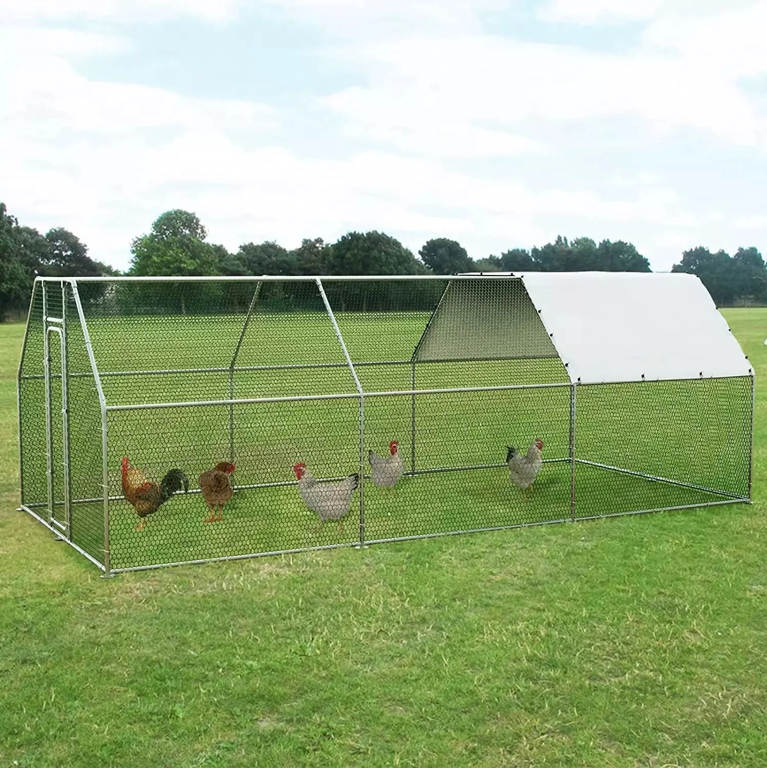 LEMBERI Large Metal Chicken Coop with Waterproof and Anti-UV Cover CC02 - Image 23