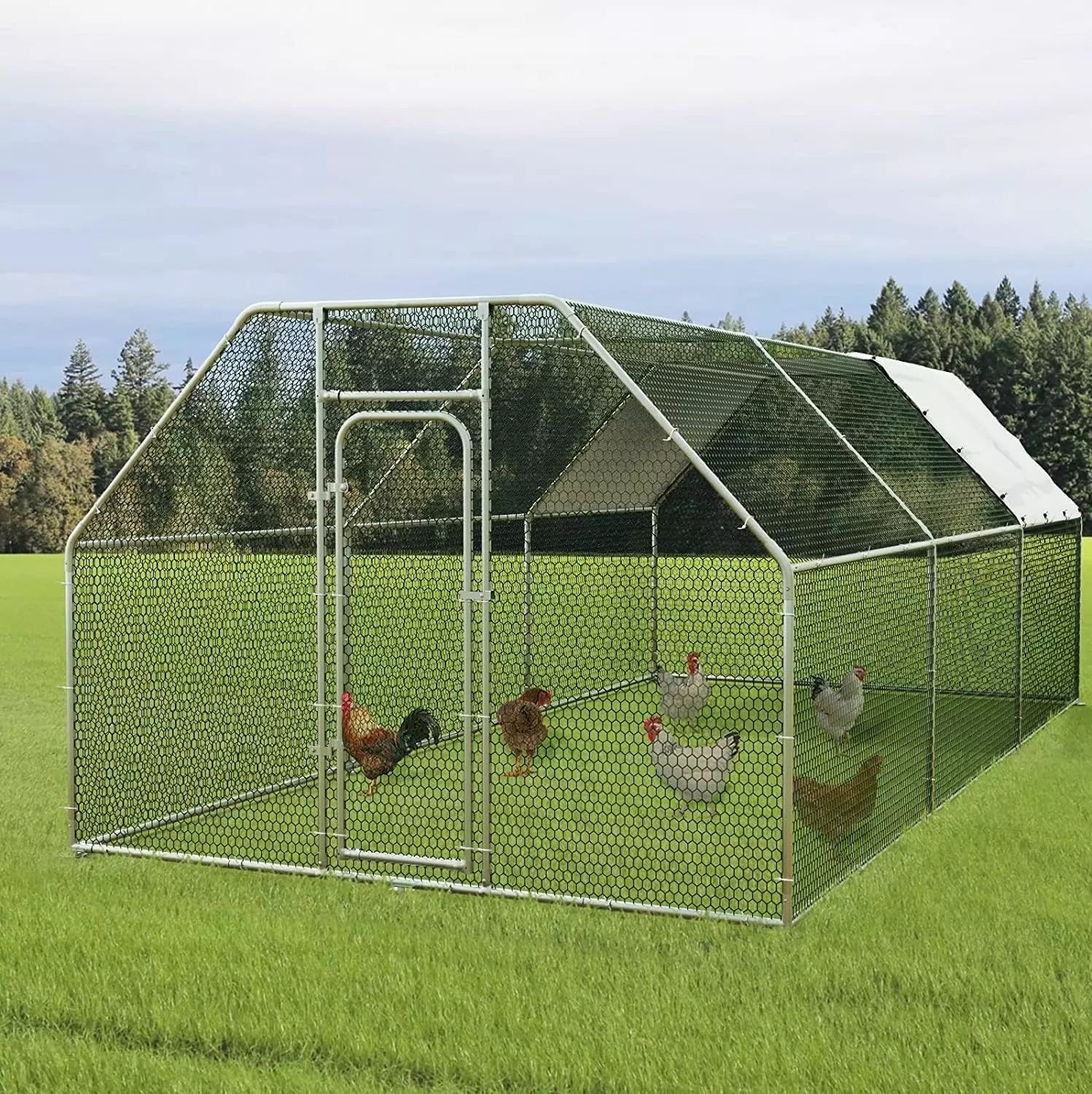 LEMBERI Large Metal Chicken Coop with Waterproof and Anti-UV Cover CC02 - Image 24