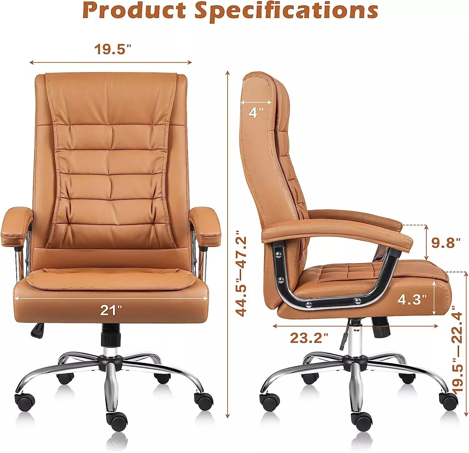 OFIKA Home Office Chair with Spring Cushion,400LBS High Back Executive Office Chair - Image 14