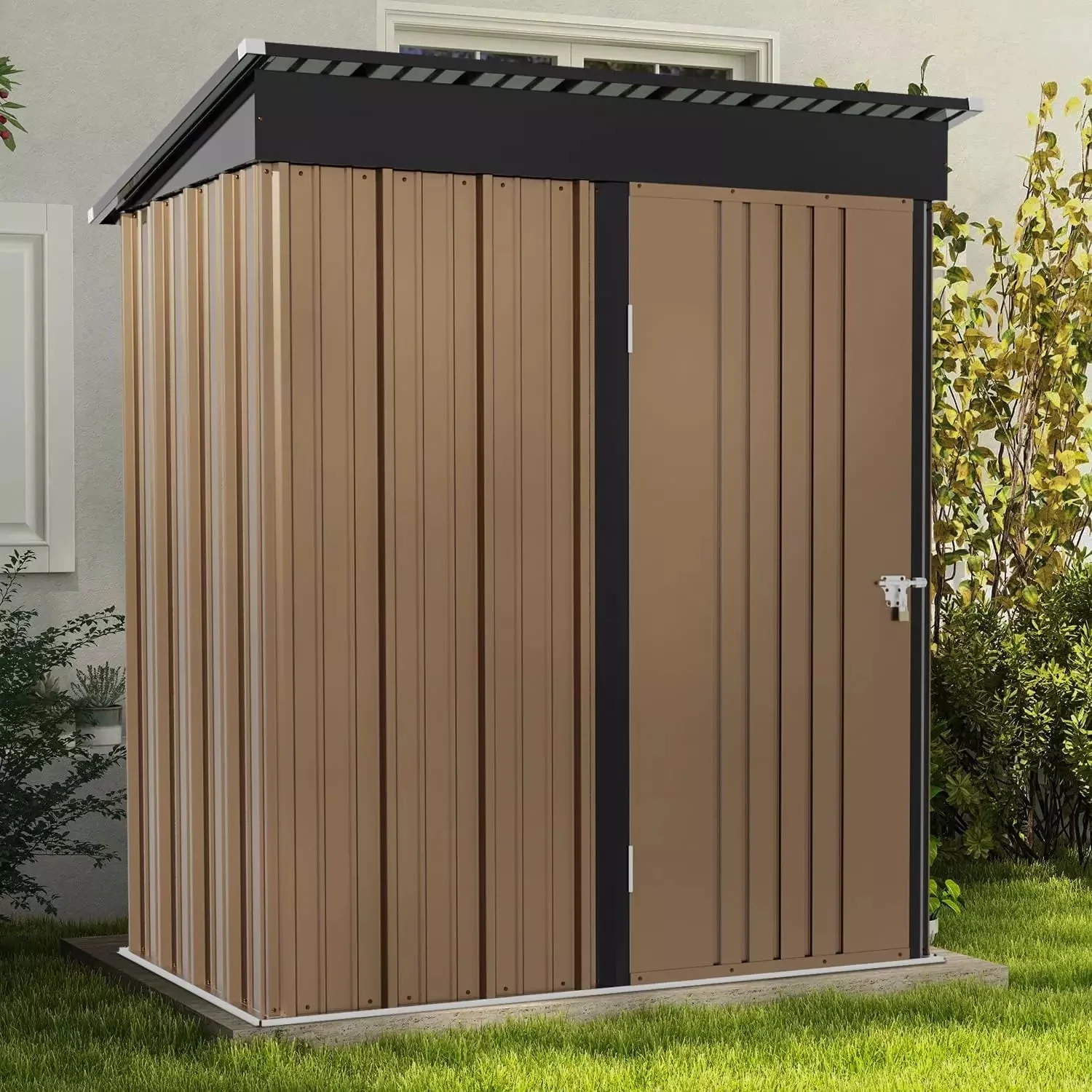 VITESSE Outdoor Storage Metal Shed House with Single Lockable Door - Image 6