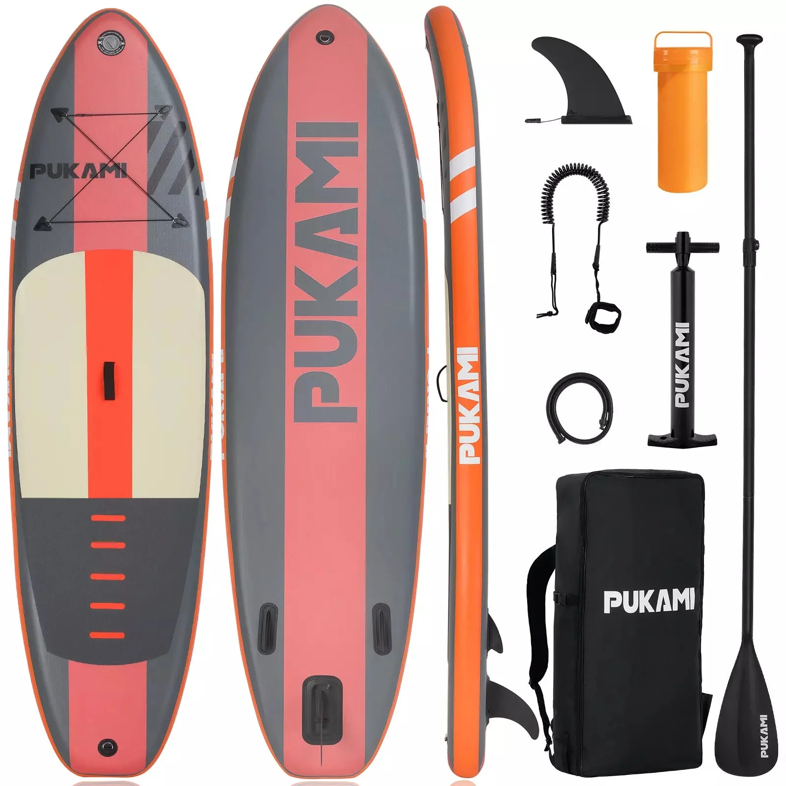 PUKAMI 10'6" Inflatable Stand Up Paddle Board with Premium SUP Paddle Board - Image 15
