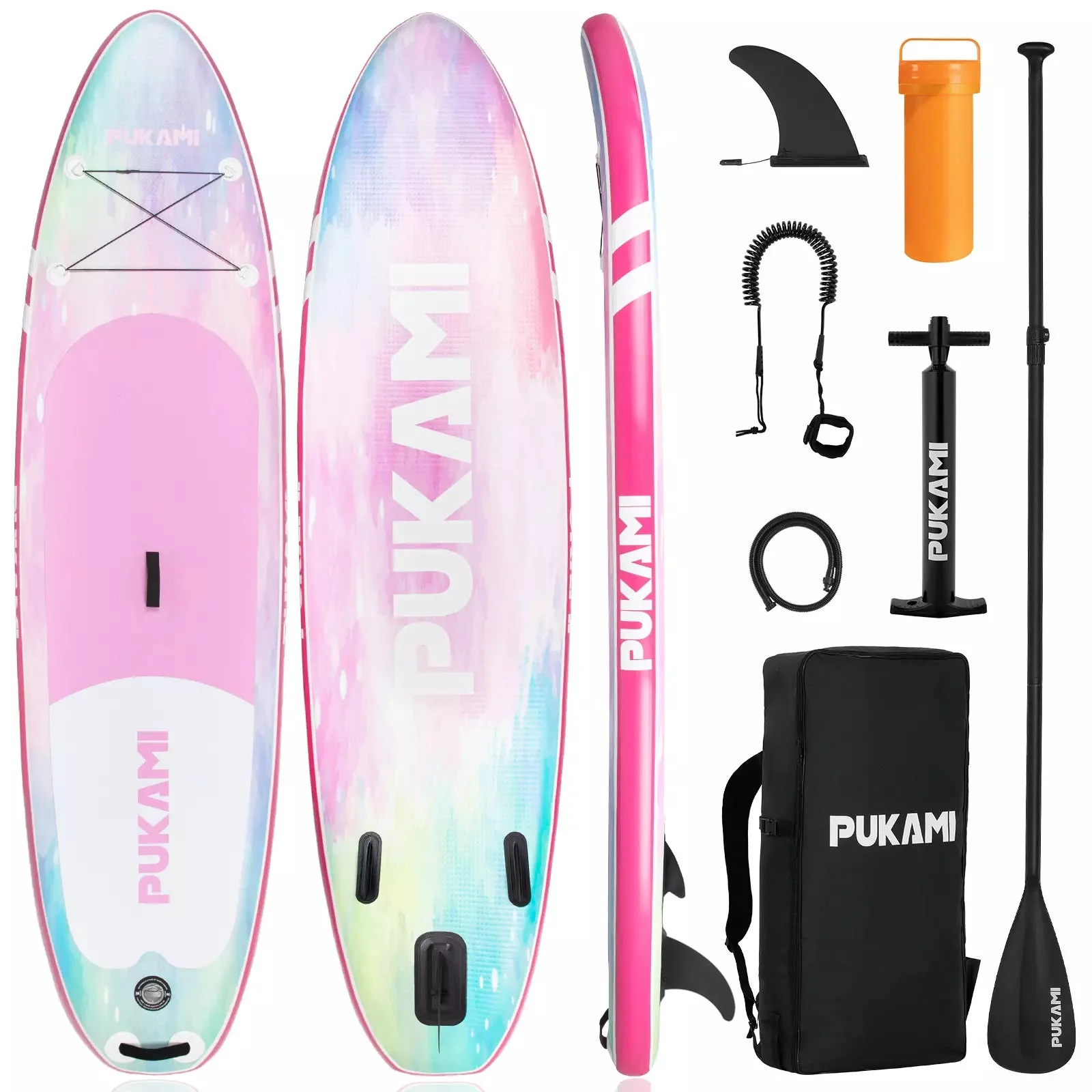 PUKAMI 10'6" Inflatable Stand Up Paddle Board with Premium SUP Paddle Board - Image 8