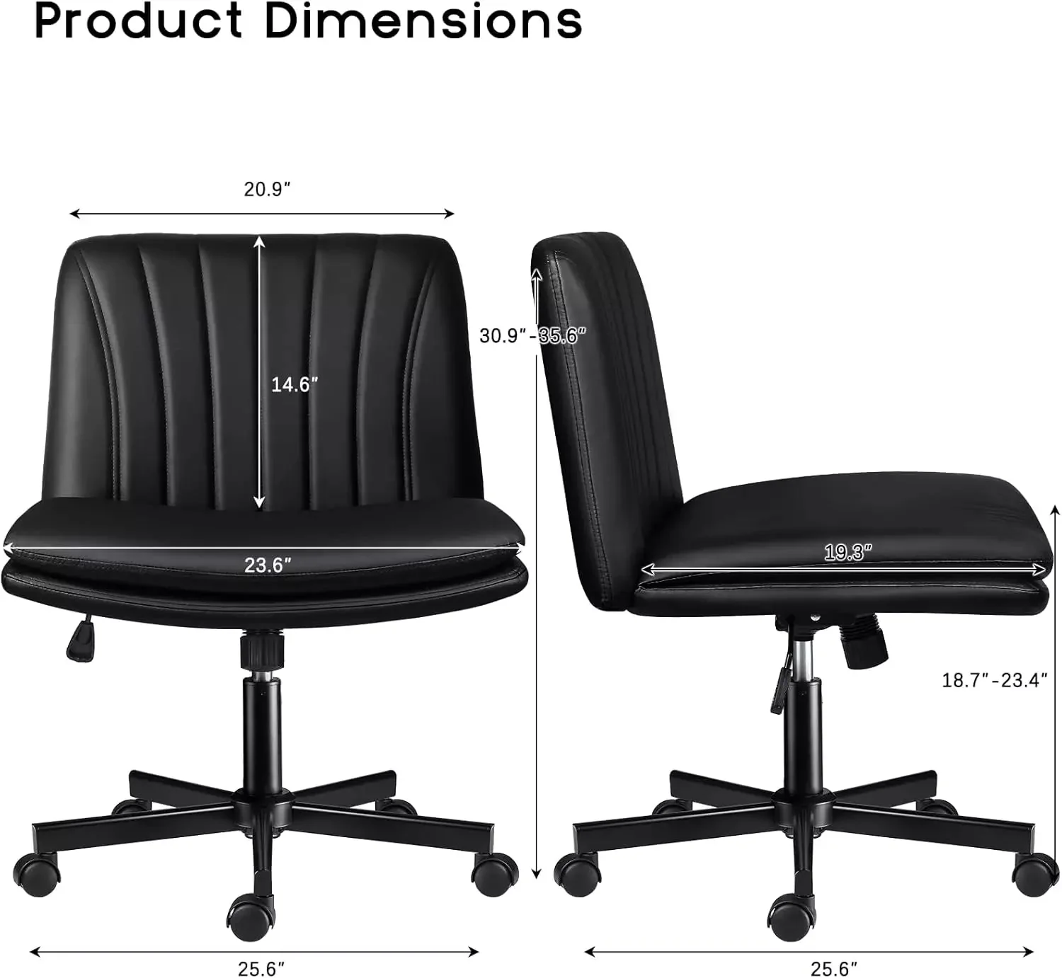 PUKAMI Criss Cross Chair with Wheels,Armless Cross Legged Office Desk Chair - Image 16