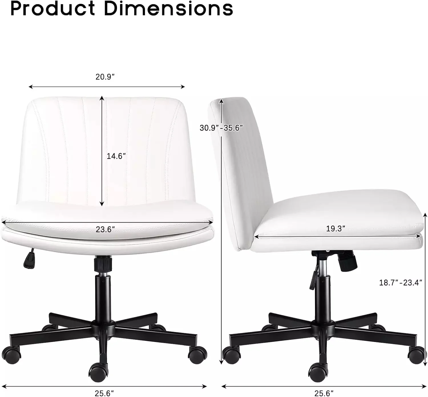 PUKAMI Criss Cross Chair with Wheels,Armless Cross Legged Office Desk Chair - Image 23