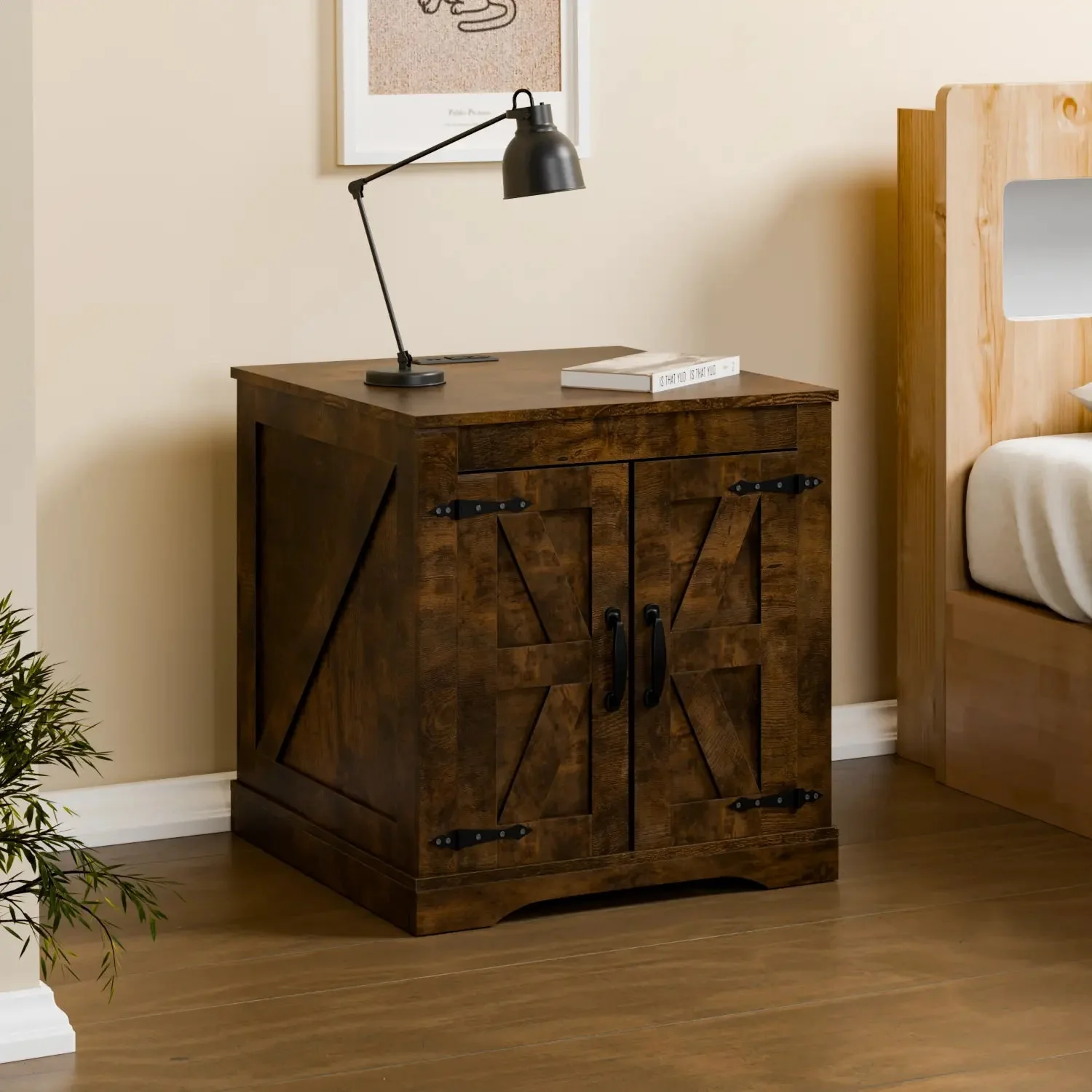 VITESSE 24" Large Sofa Side Table with Charging Station - Image 15