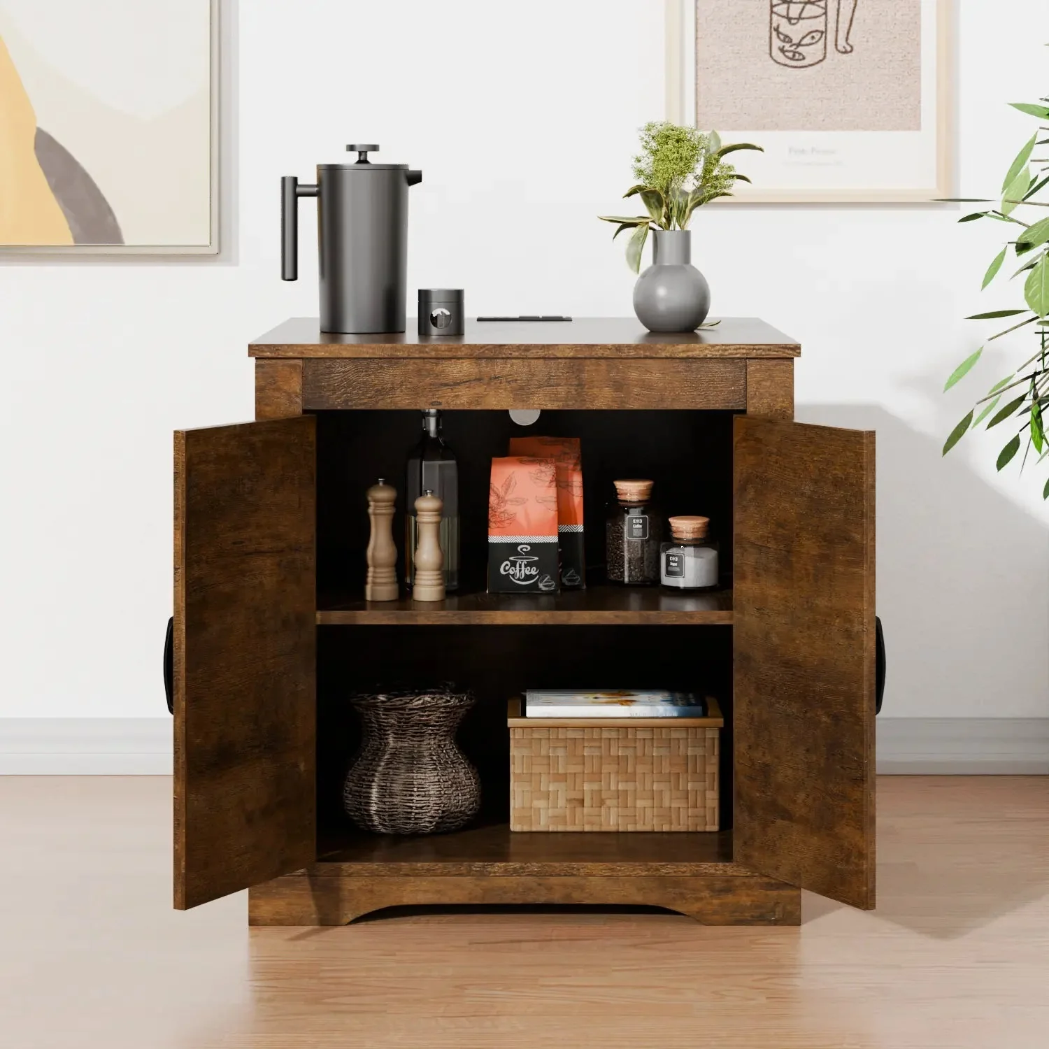 VITESSE 24" Large Sofa Side Table with Charging Station - Image 16