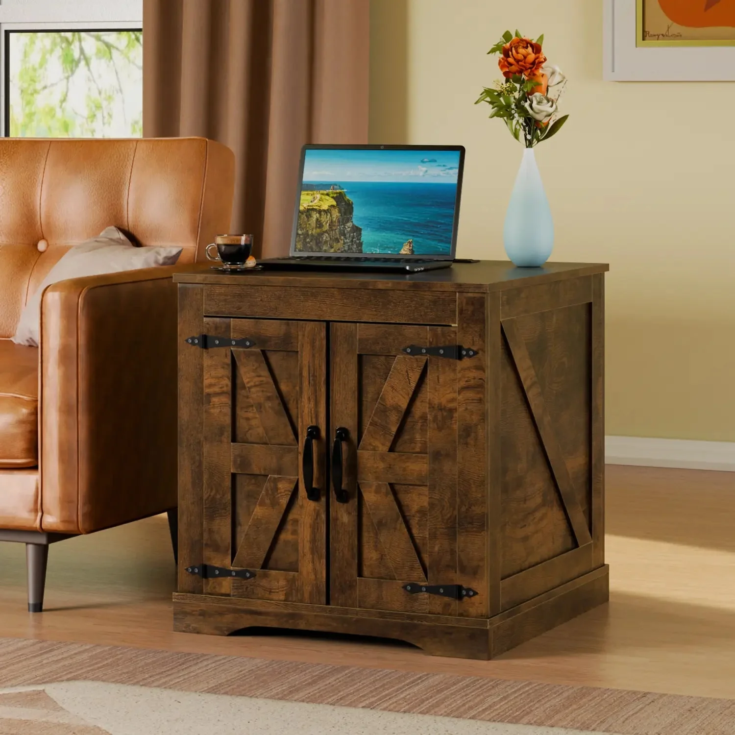 VITESSE 24" Large Sofa Side Table with Charging Station - Image 18