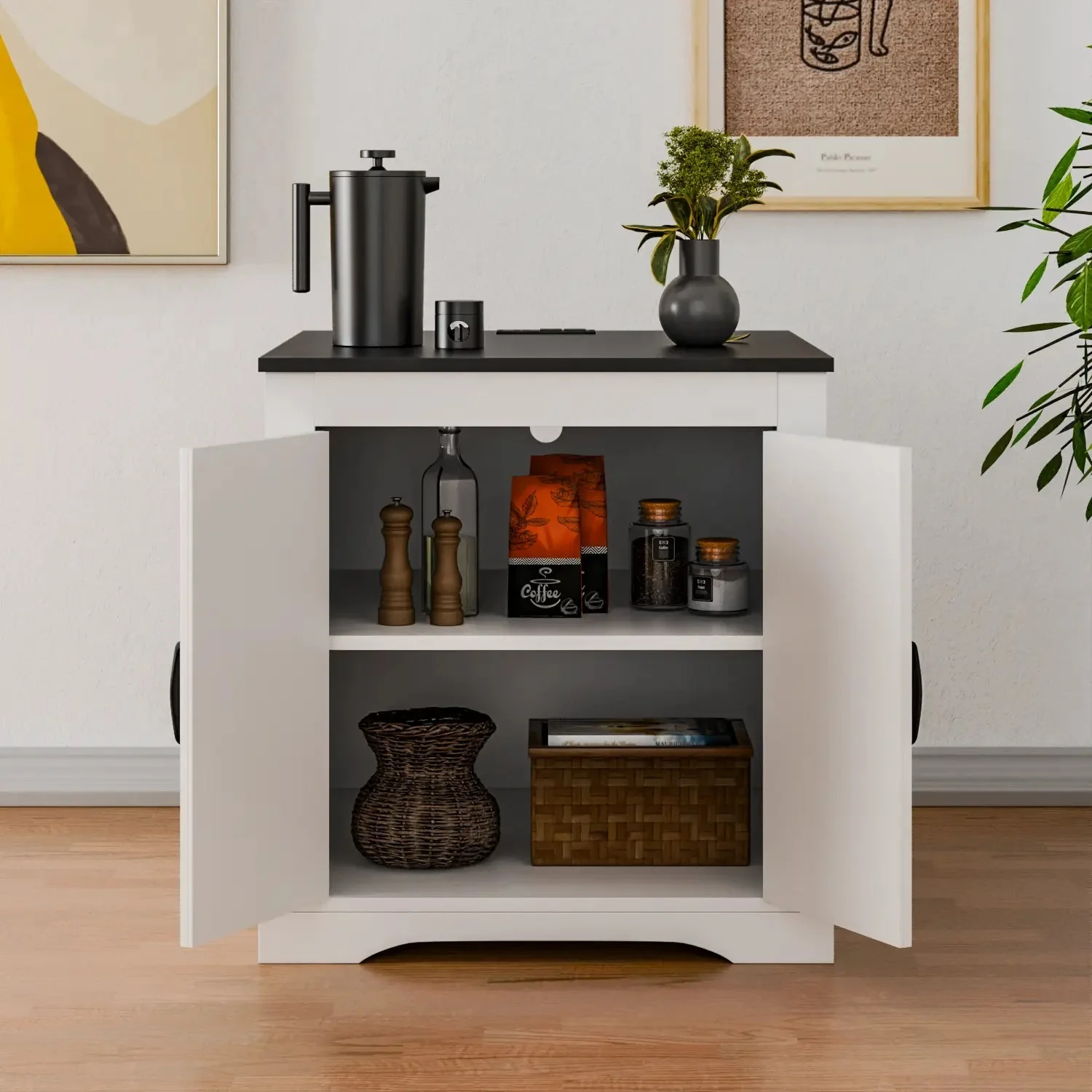 VITESSE 24" Large Sofa Side Table with Charging Station - Image 4