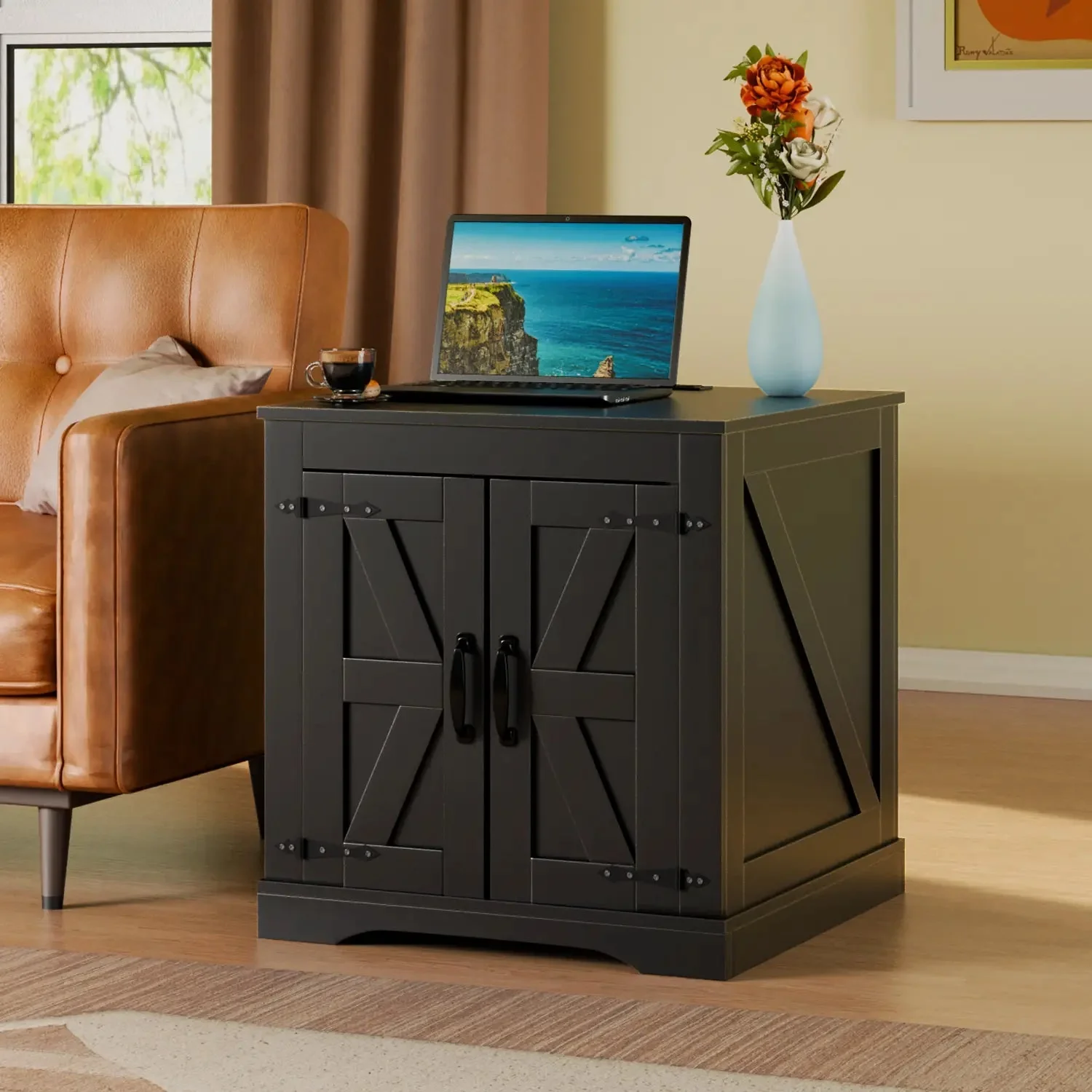 VITESSE 24" Large Sofa Side Table with Charging Station - Image 8