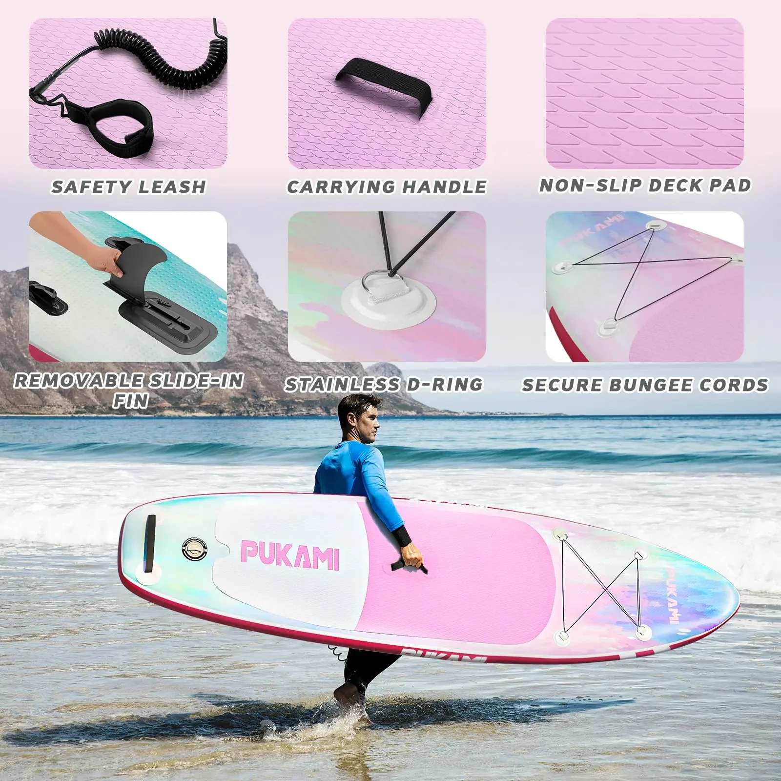VITESSE 10'6" Inflatable Stand Up Paddle Board with Premium SUP Paddle Board - Image 10