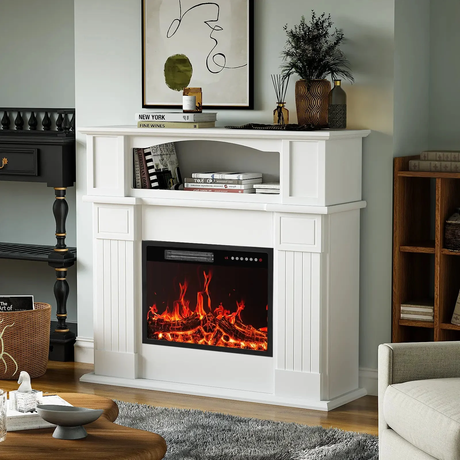 Vitesse 43" Electric Fireplace with Mantel, 23 inch Electric Fireplace Insert - Image 7