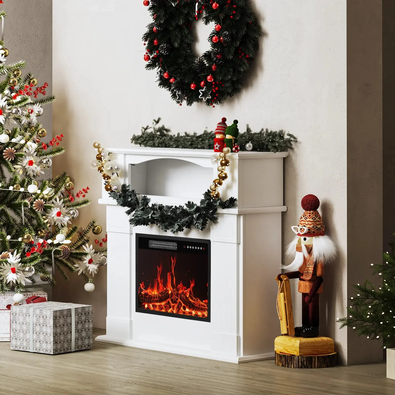 Vitesse 43" Electric Fireplace with Mantel, 23 inch Electric Fireplace Insert - Image 8