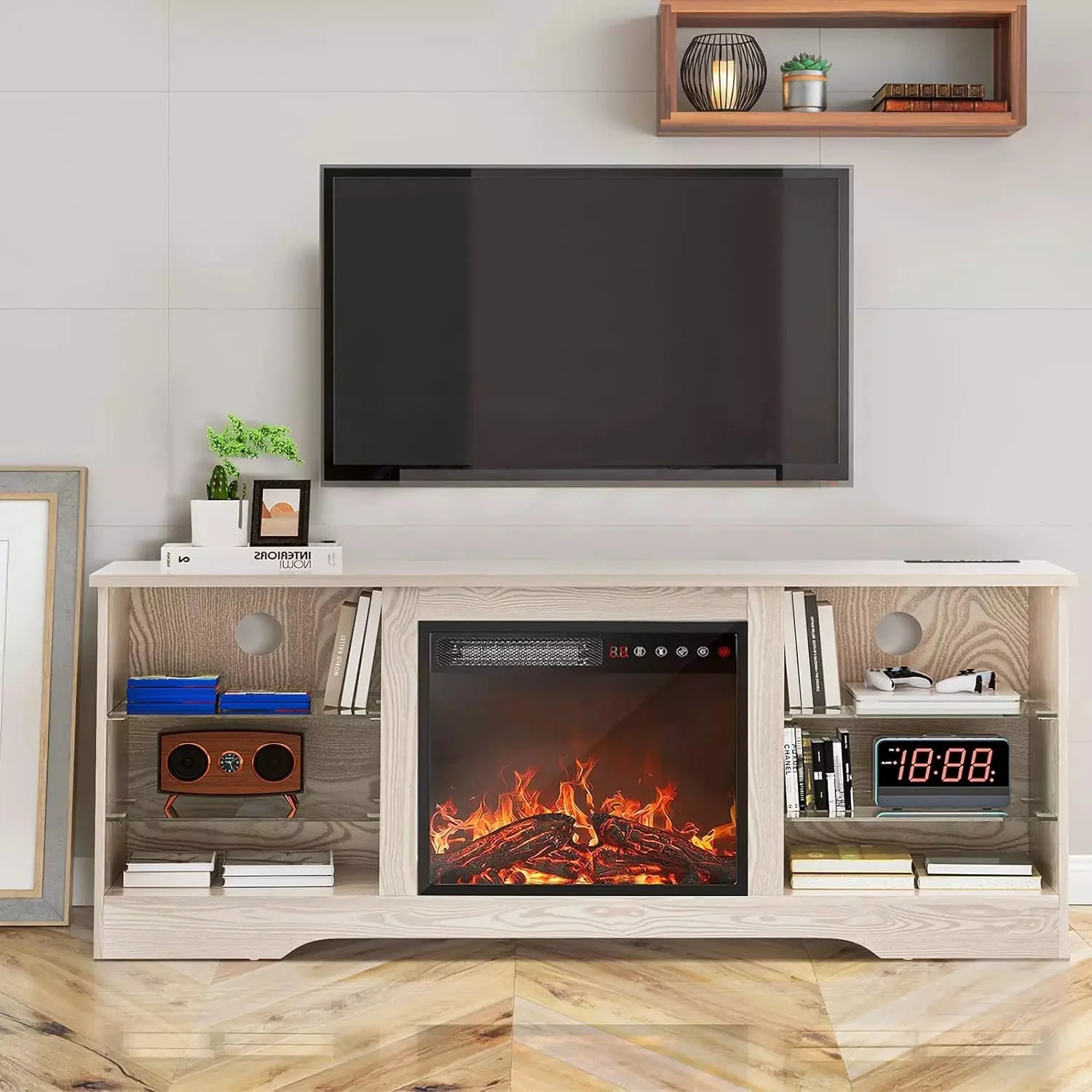 Vitesse 58 Inches Fireplace TV Stand with 18''Fireplace - Image 2