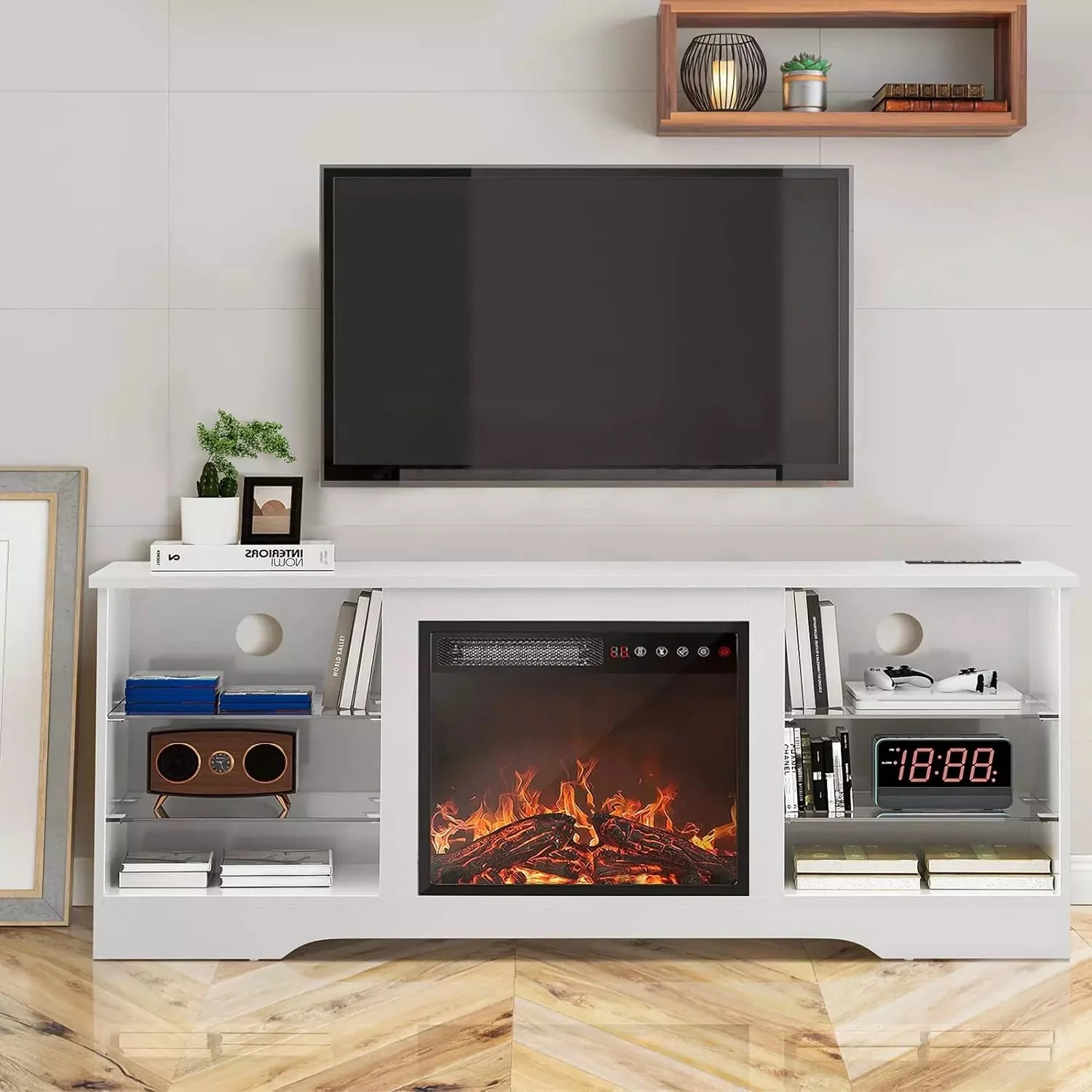 Vitesse 58 Inches Fireplace TV Stand with 18''Fireplace - Image 23