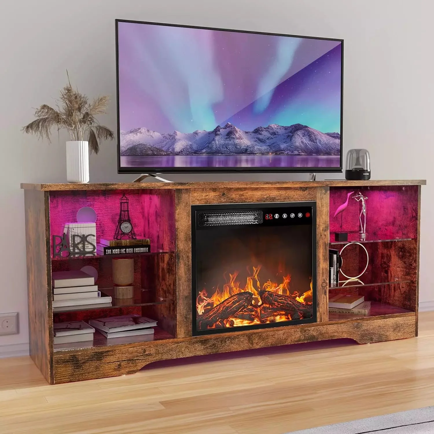 Vitesse 58 Inches Fireplace TV Stand with 18''Fireplace - Image 8