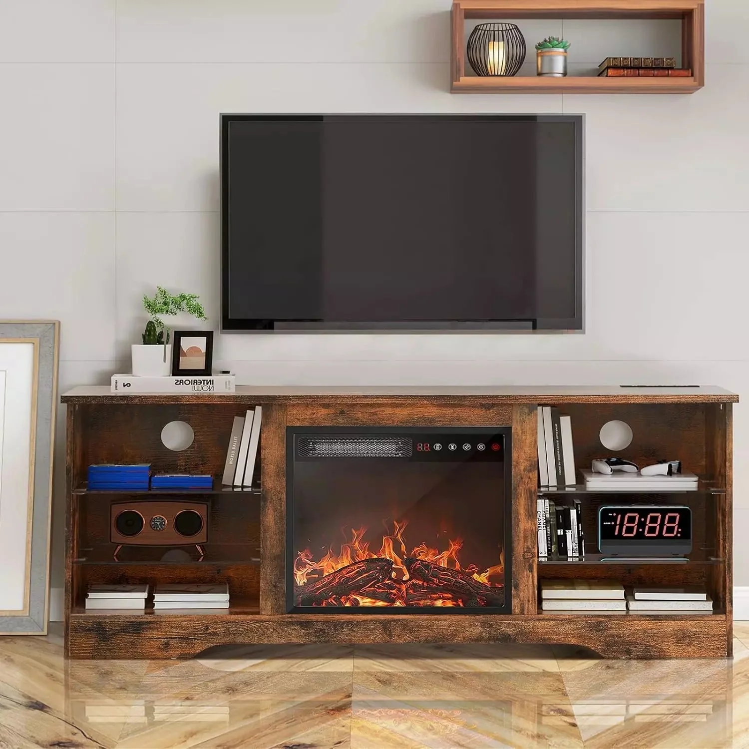 Vitesse 58 Inches Fireplace TV Stand with 18''Fireplace - Image 9