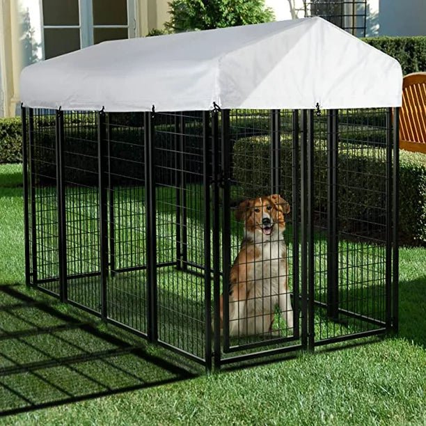 VITESSE 8x4x6 FT Outdoor Dog Kennel for Large Dogs
